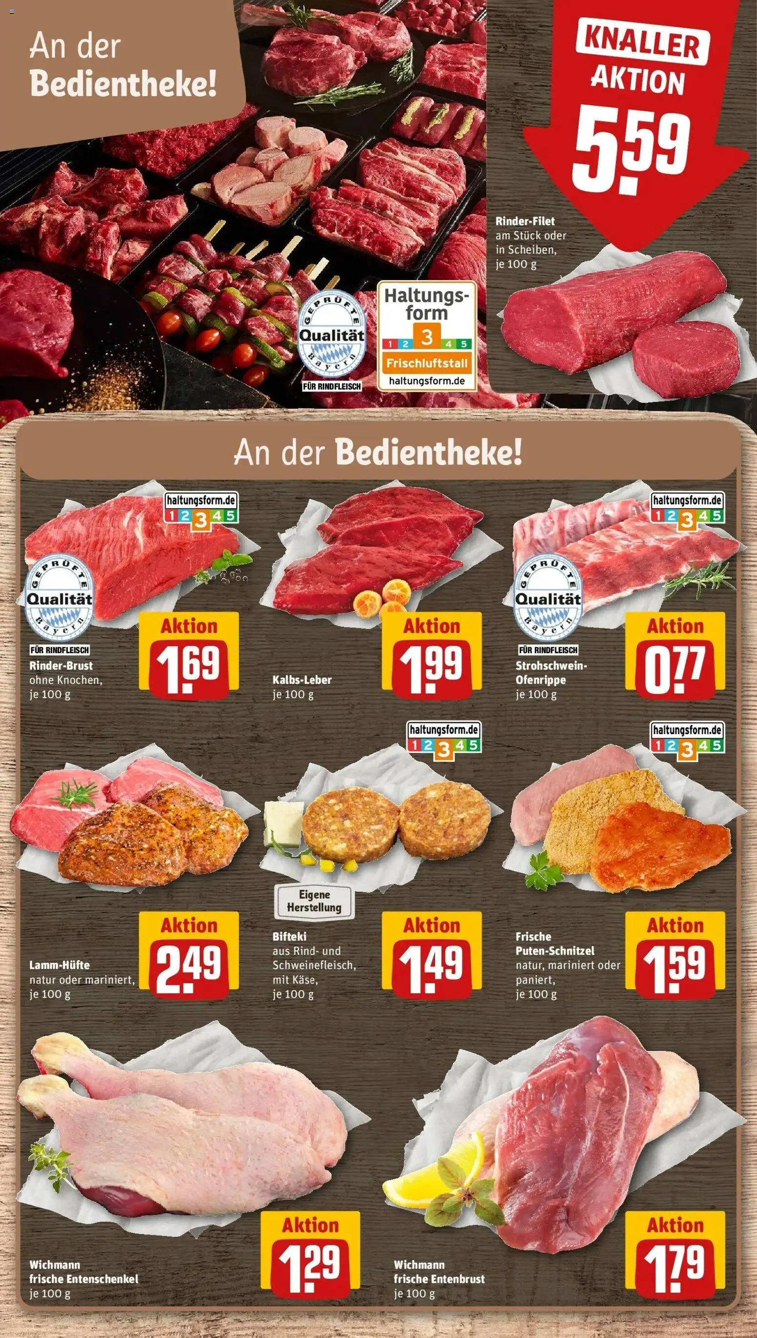 REWE Prospekt ab 12.10.2026 zum Blättern » Angebote | Seite: 6 | Produkte: Rinderfilet, Kalbsleber, Putenschnitzel, Rindfleisch