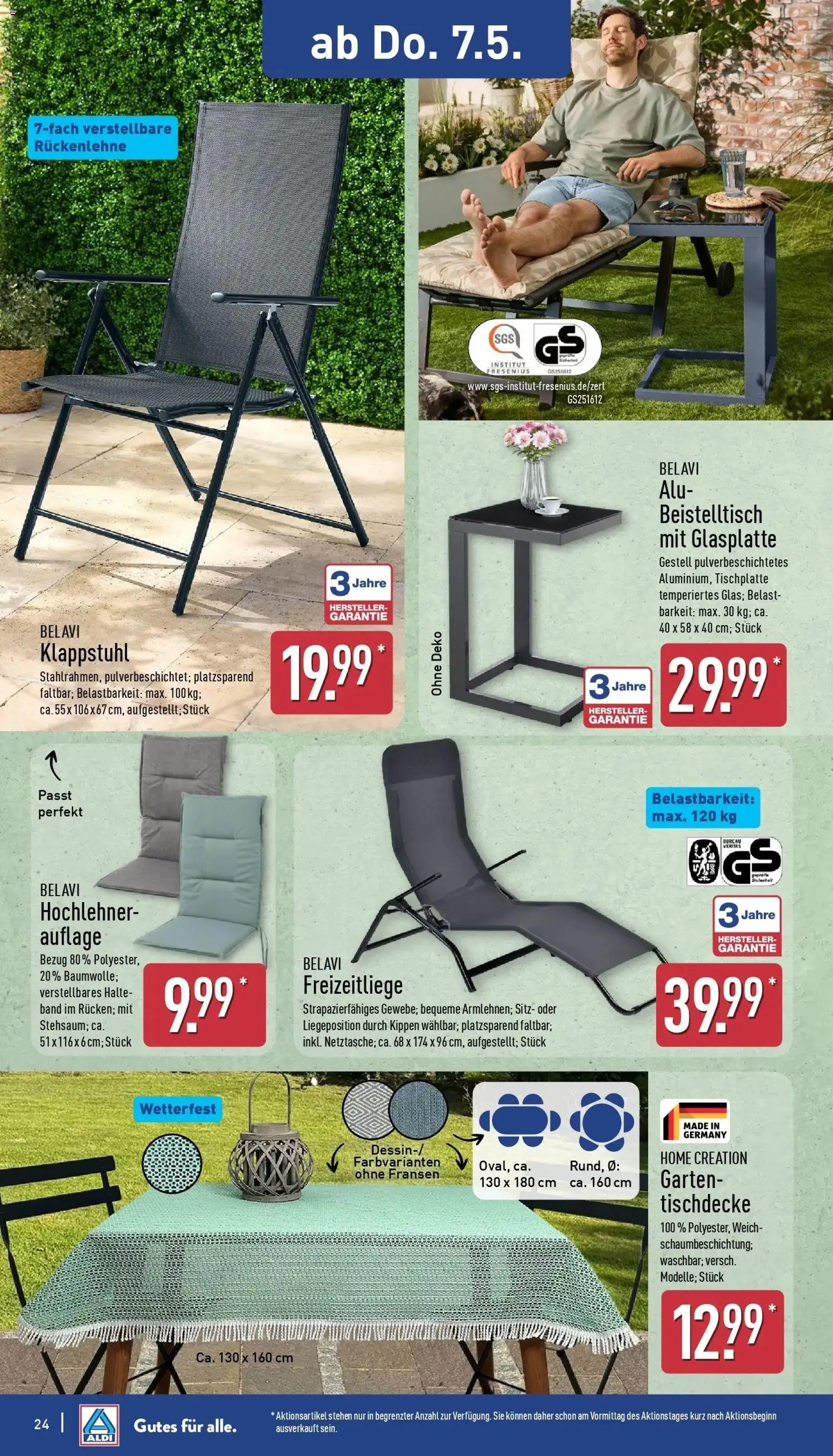Aldi Wochenangebote – gültig ab 04.05.2026 | Seite: 25 | Produkte: Beistelltisch, Belavi, Home creation