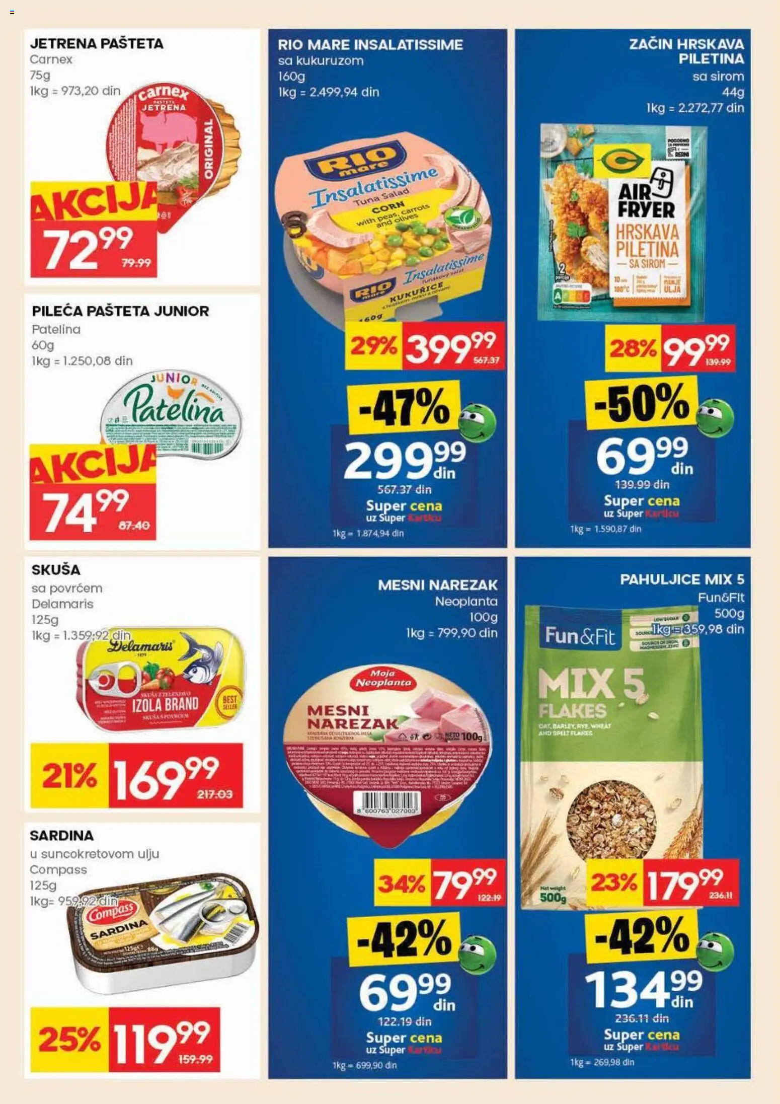 Idea katalog - važi od 16.04.2026 | Strana: 18 | Proizvode: Pahuljice, Rio mare, Piletina, Mesni narezak