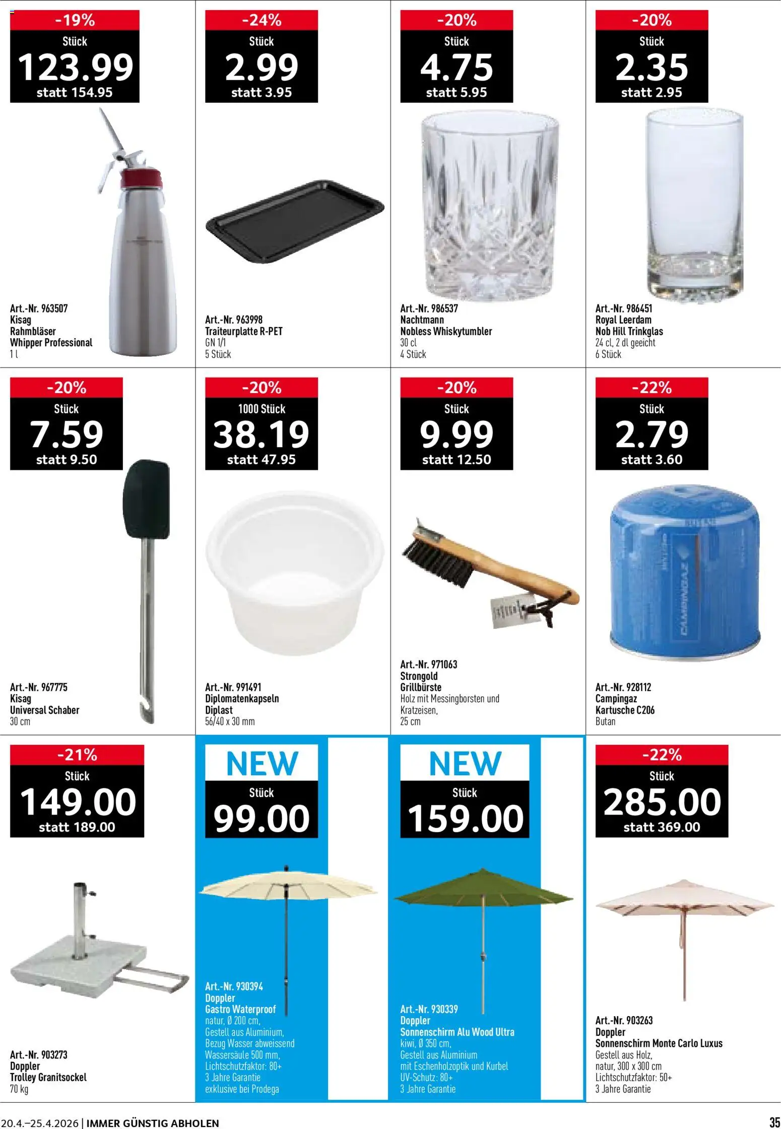 Prodega aktionen – gültig ab 20.04.2026 | Seite: 35 | Produkte: Wasser