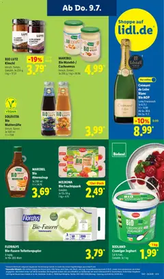 BIOLAND Cremiger Joghurt, 3,8 % Fett. Gekühlt. Je 1 kg ab 06.07.2026 gültig | Seite: 51