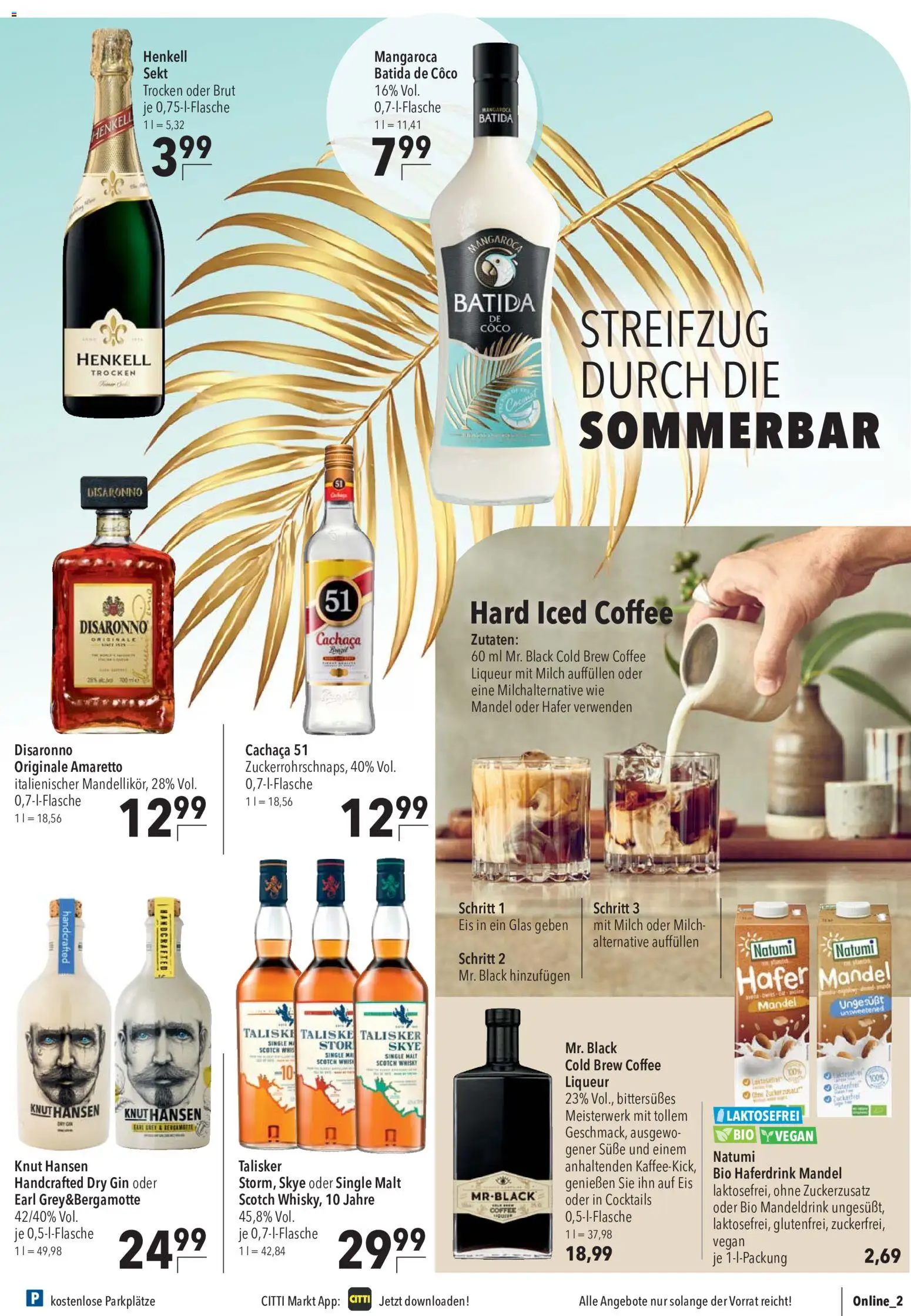 CITTI Markt Prospekt – gültig ab 29.07.2026 | Seite: 21 | Produkte: Milch, Batida de coco, Haferdrink, Eis