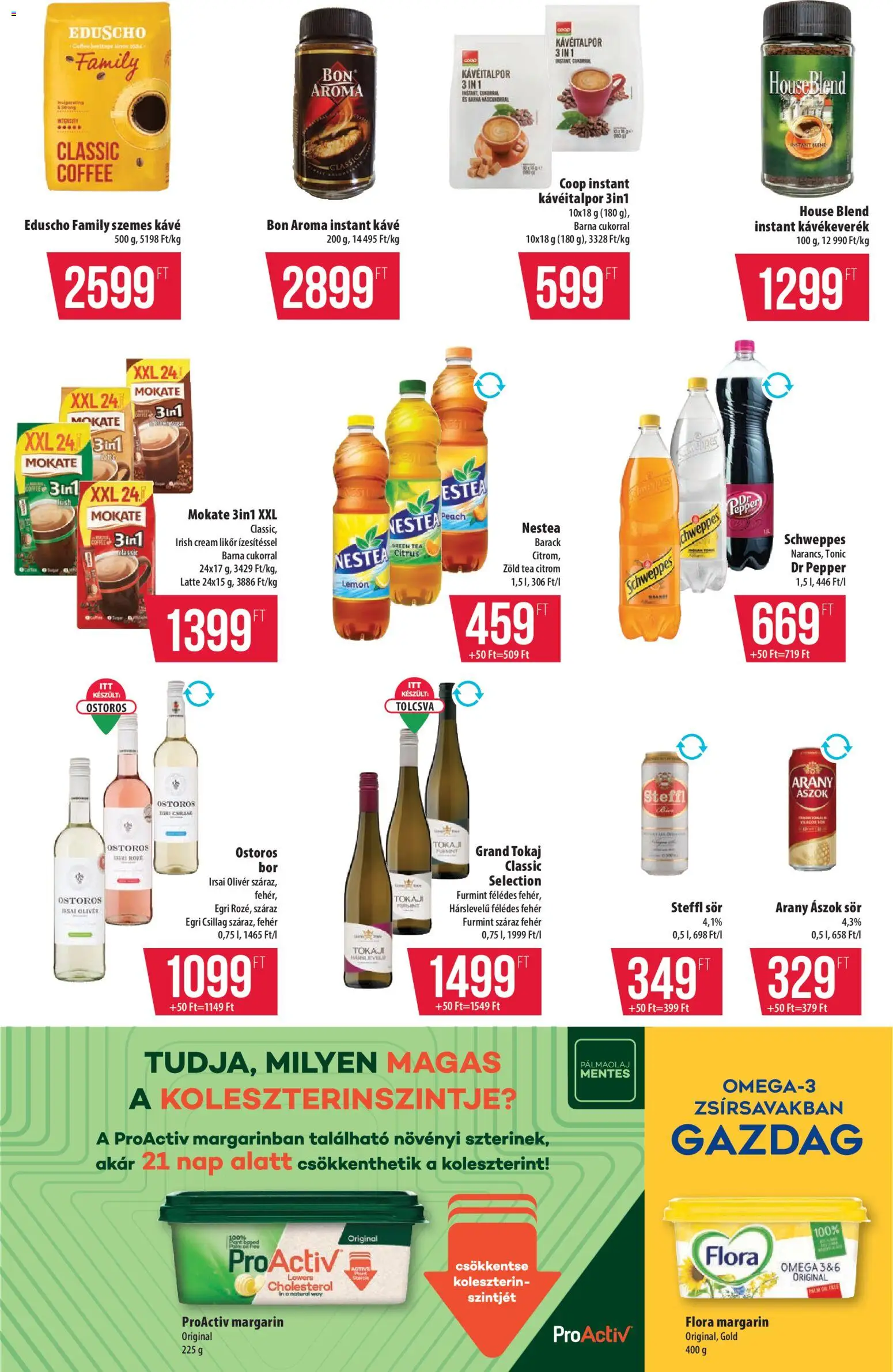 COOP akciós ujság - amely érvényes a következő dátumtól: 2026.08.06. | Oldal: 9 | Termékek: Margarin, Steffl, Kávé, Instant kávé