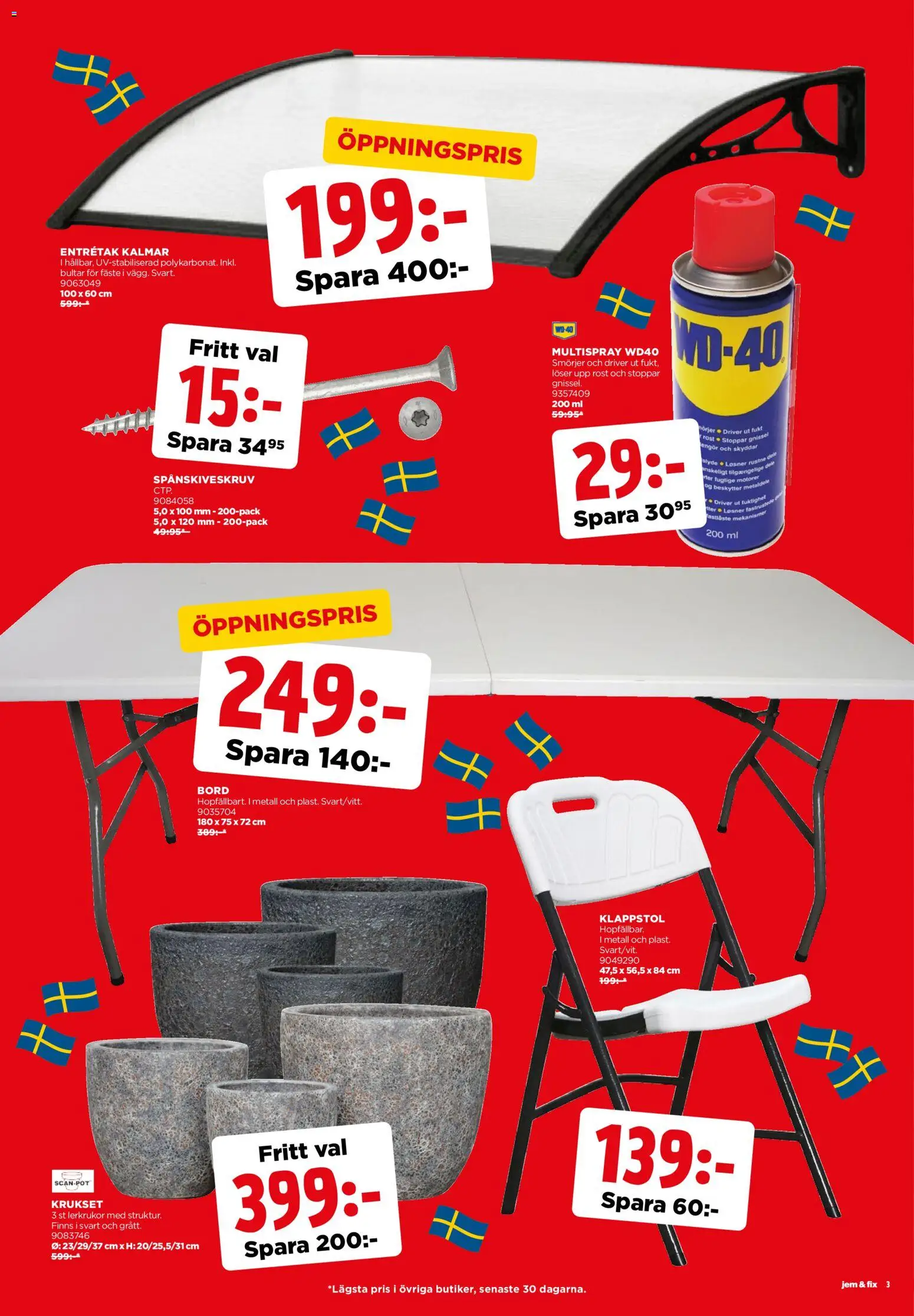 Jem & Fix reklamblad aktuell från 05.05.2026 | Sida: 3 | Produkter: Bord