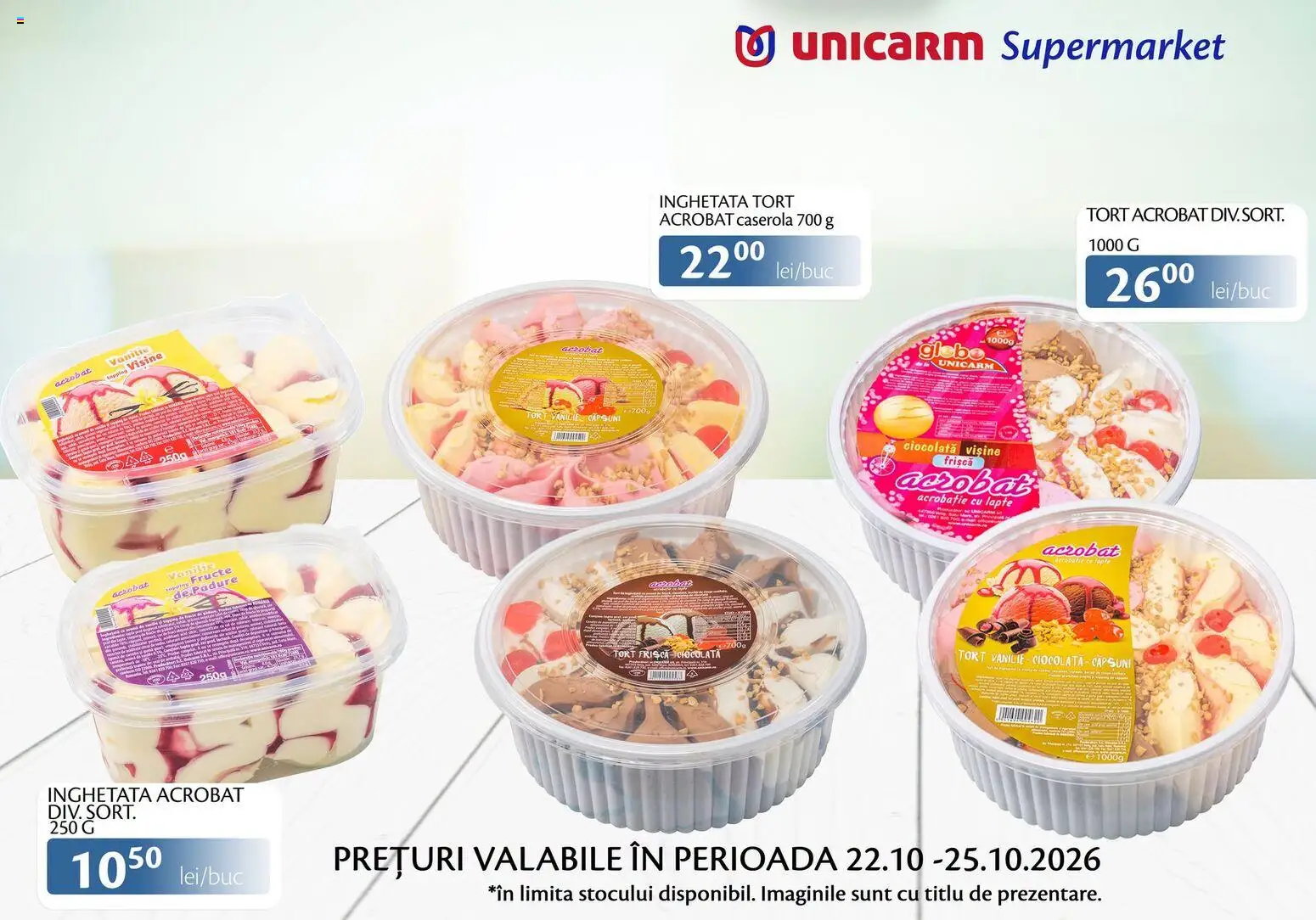 Noul catalog Unicarm – valabil de la 22.10.2026 | Pagină: 7 | Produse: Fructe de pădure, Lapte, Frișcă, Înghețată