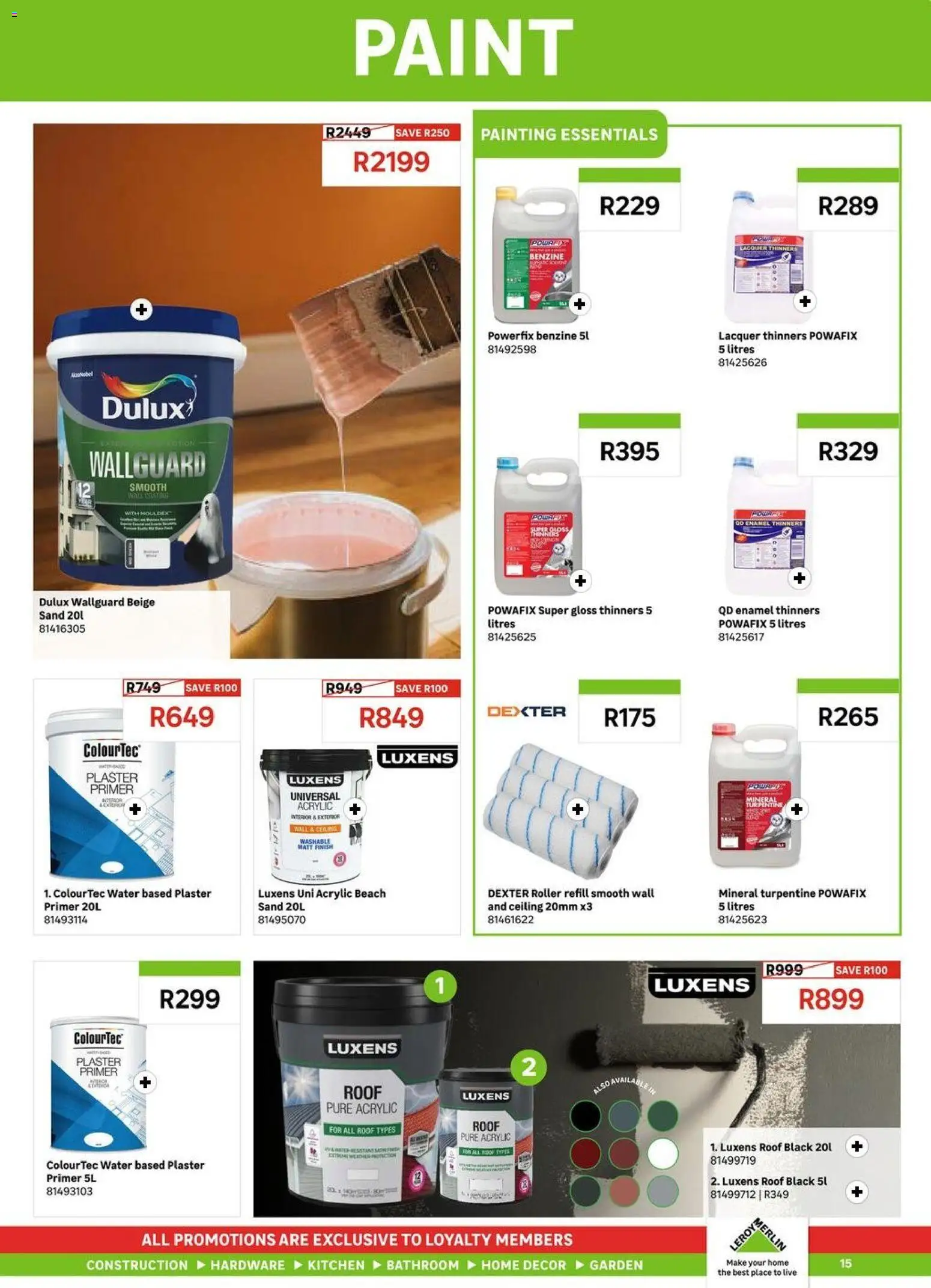 New Leroy Merlin catalogue – valid from 03.04.2026 | Page: 15 | Products: Primer, Gloss, Plaster primer, Plaster