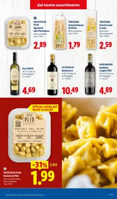 Anteprima del volantino PASTIFICIO PLIN Ravioli del Plin, Con ricotta ed erbette 250 g confezione valido a partire dal 16/07/2026 | Pagina: 3 | Prodotti: Uova, Ravioli, Mais, Bottiglia