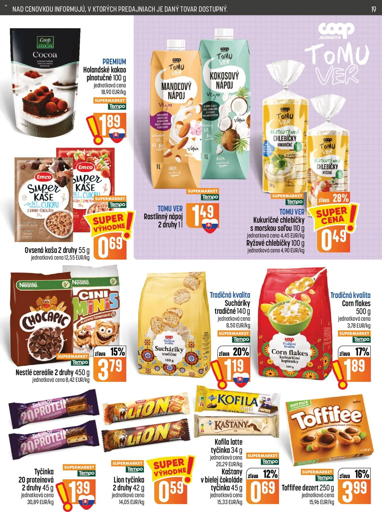 Nové COOP Jednota akcie – leták je platný od 08.10.2026 | Strana: 19