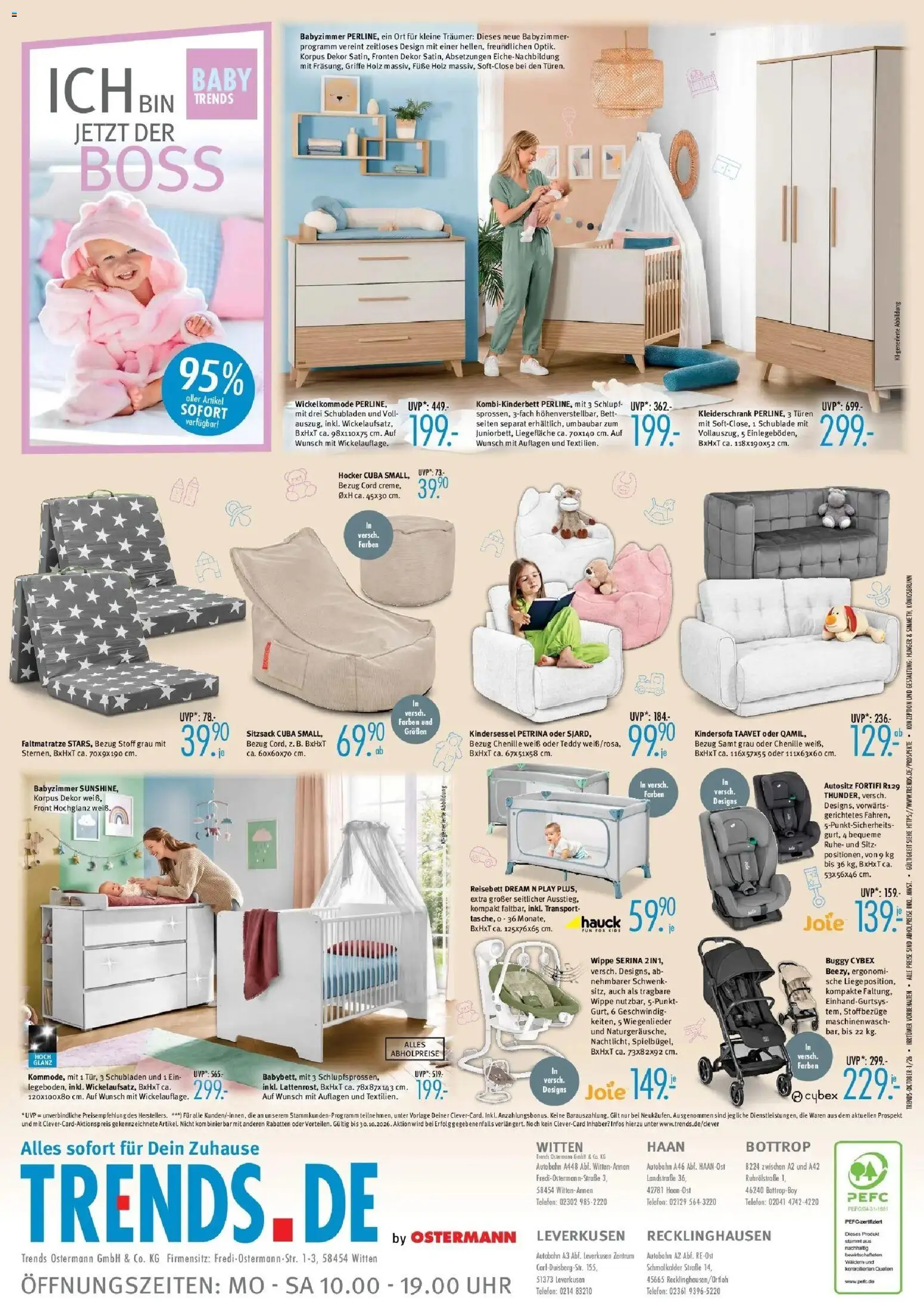 Trends - Ostermann Trends: Neue Möbel wirken Wunder. (ab 24.10.2026) zum Blättern | Seite: 8 | Produkte: Hocker, Kindersofa, Liege, Uhr