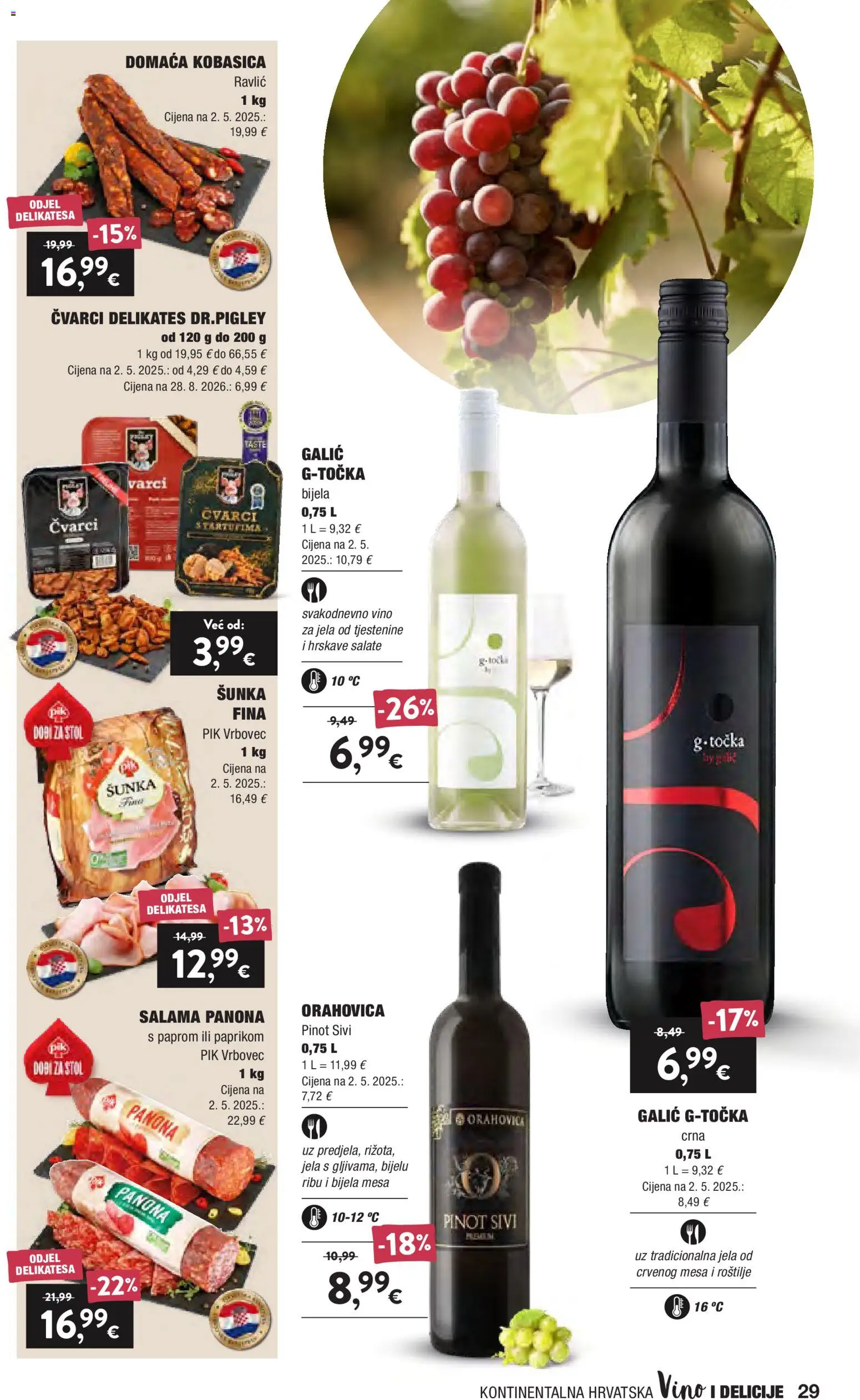 Interspar katalog | vrijedi od 16.09.2026 | Stranica: 29 | Proizvodi: Čvarci, Vino, Kobasica, Pik Vrbovec