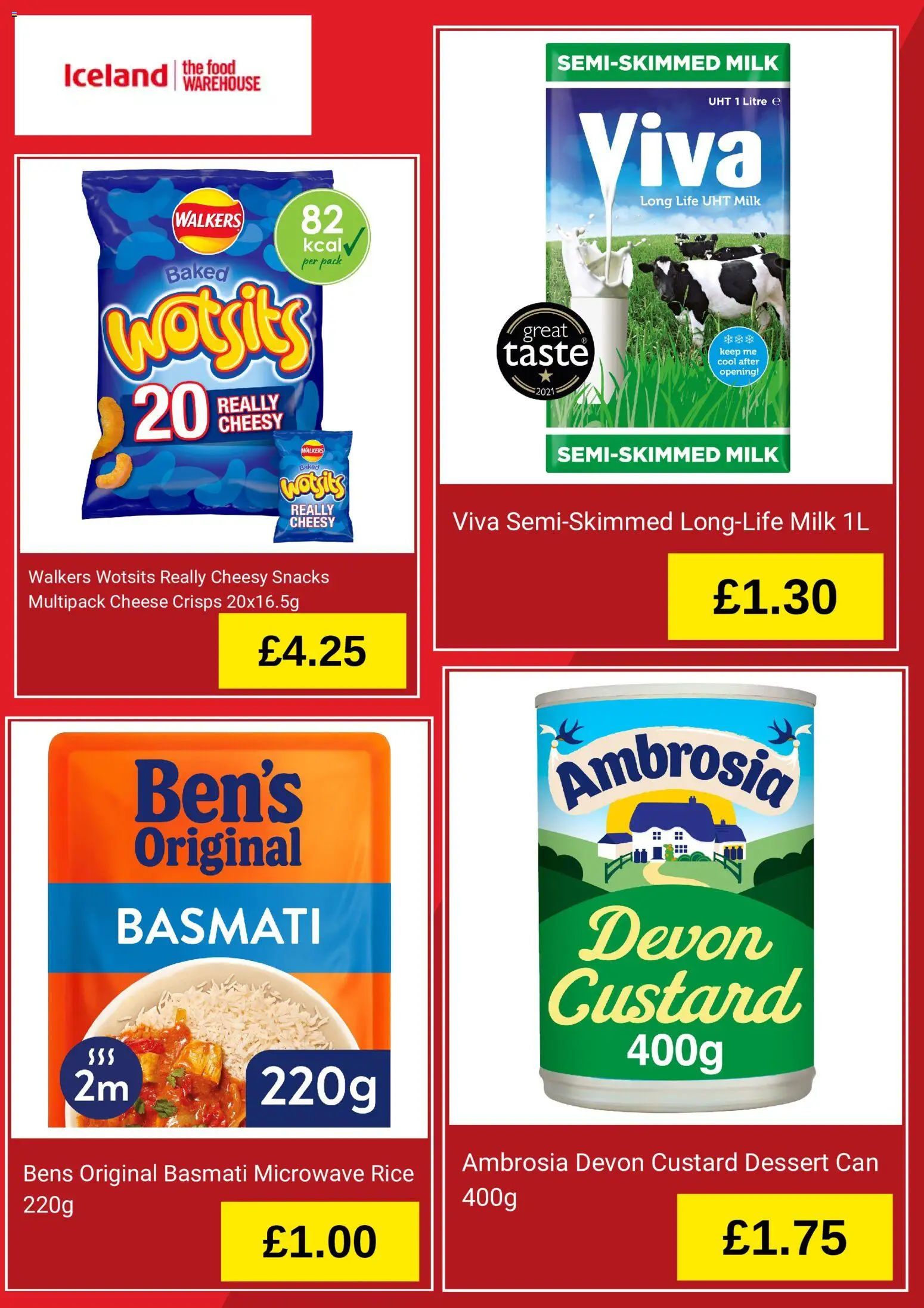 {H1} | Page: 5 | Products: Microwave, Rice, Cheese crisps, Crisps