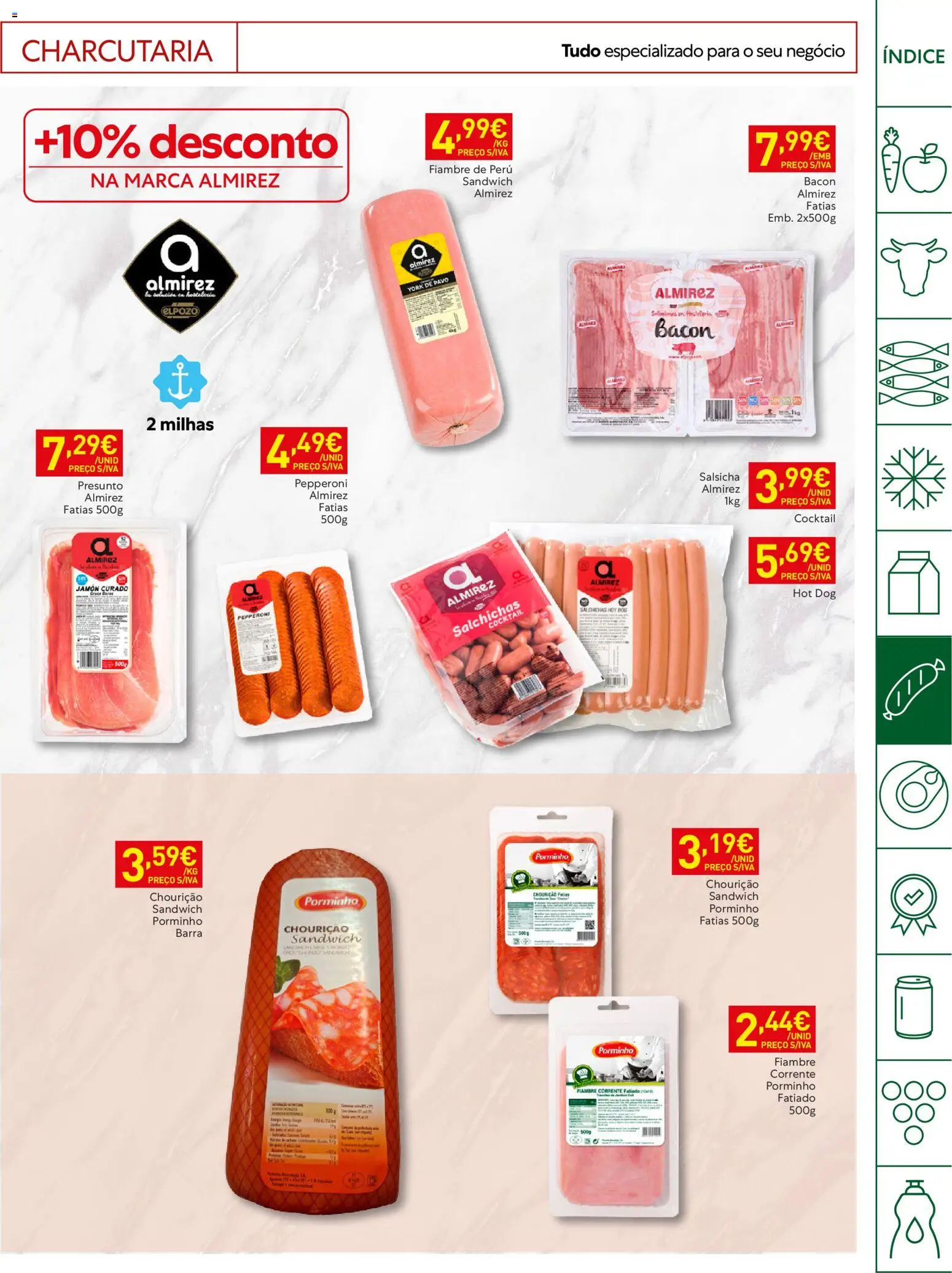 Recheio folheto Horeca Madeira │ válido de 06/10/2026 | Página: 13 | Produtos: Bacon, Peru, Salsicha, Presunto