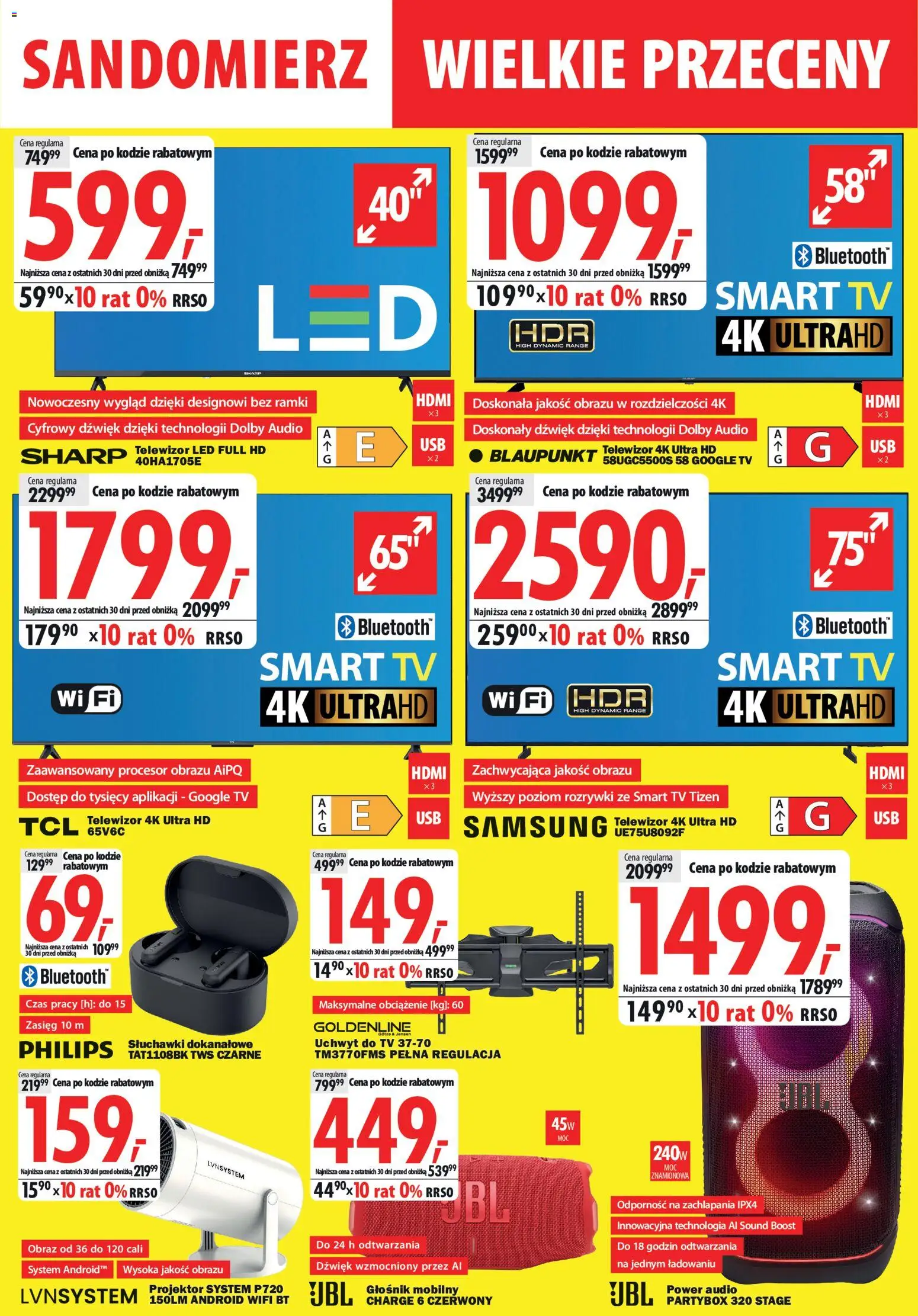 Mediaexpert promocje - Wielkie przeceny Sandomierz od 21.05.2026 | Strona: 2 | Produkty: Telewizor, Audio, Słuchawki, Głośnik