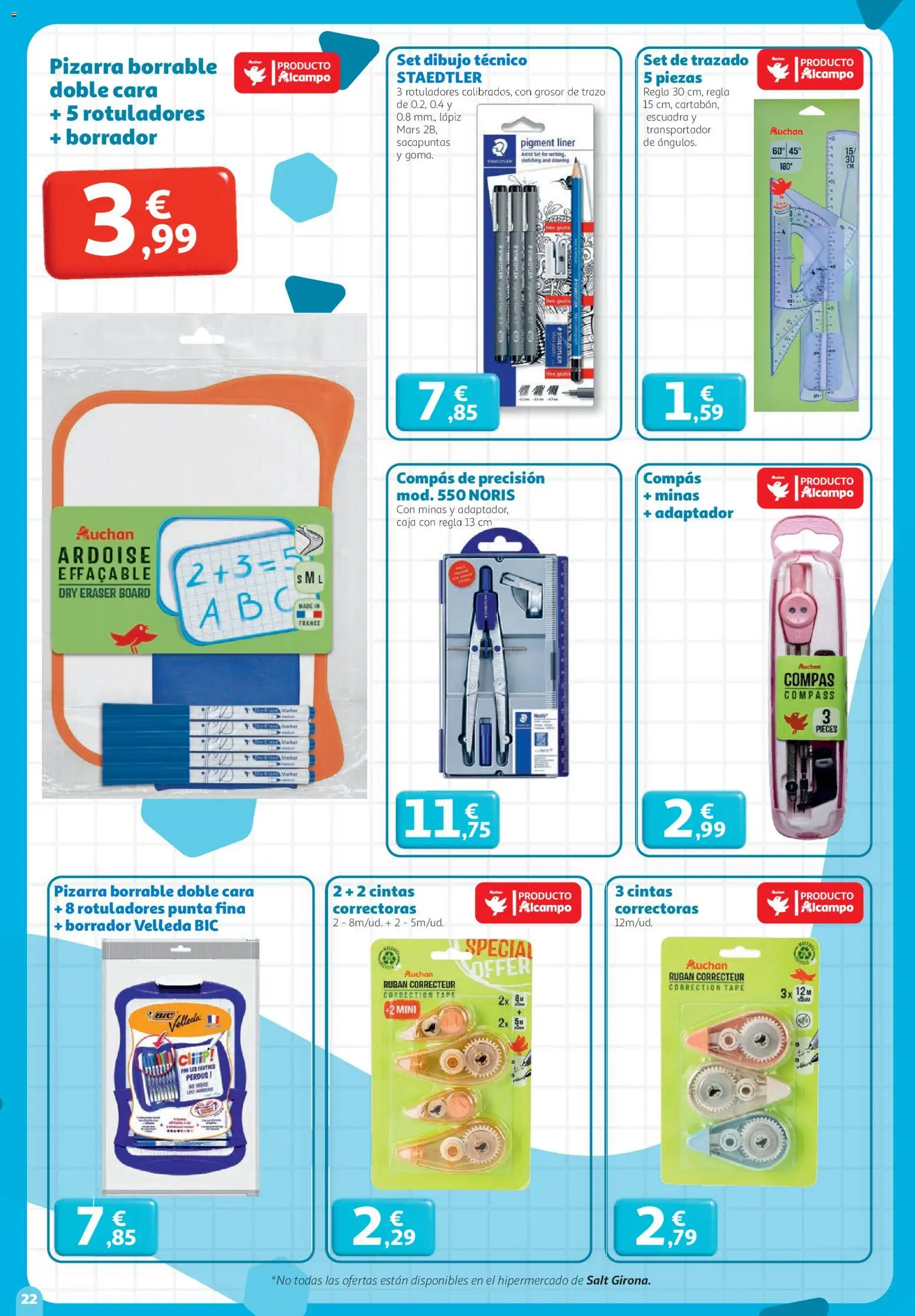 Alcampo - HP Nacional │ válido desde el 27/08/2026 | Página: 22 | Productos: Adaptador, Sacapuntas, Caja