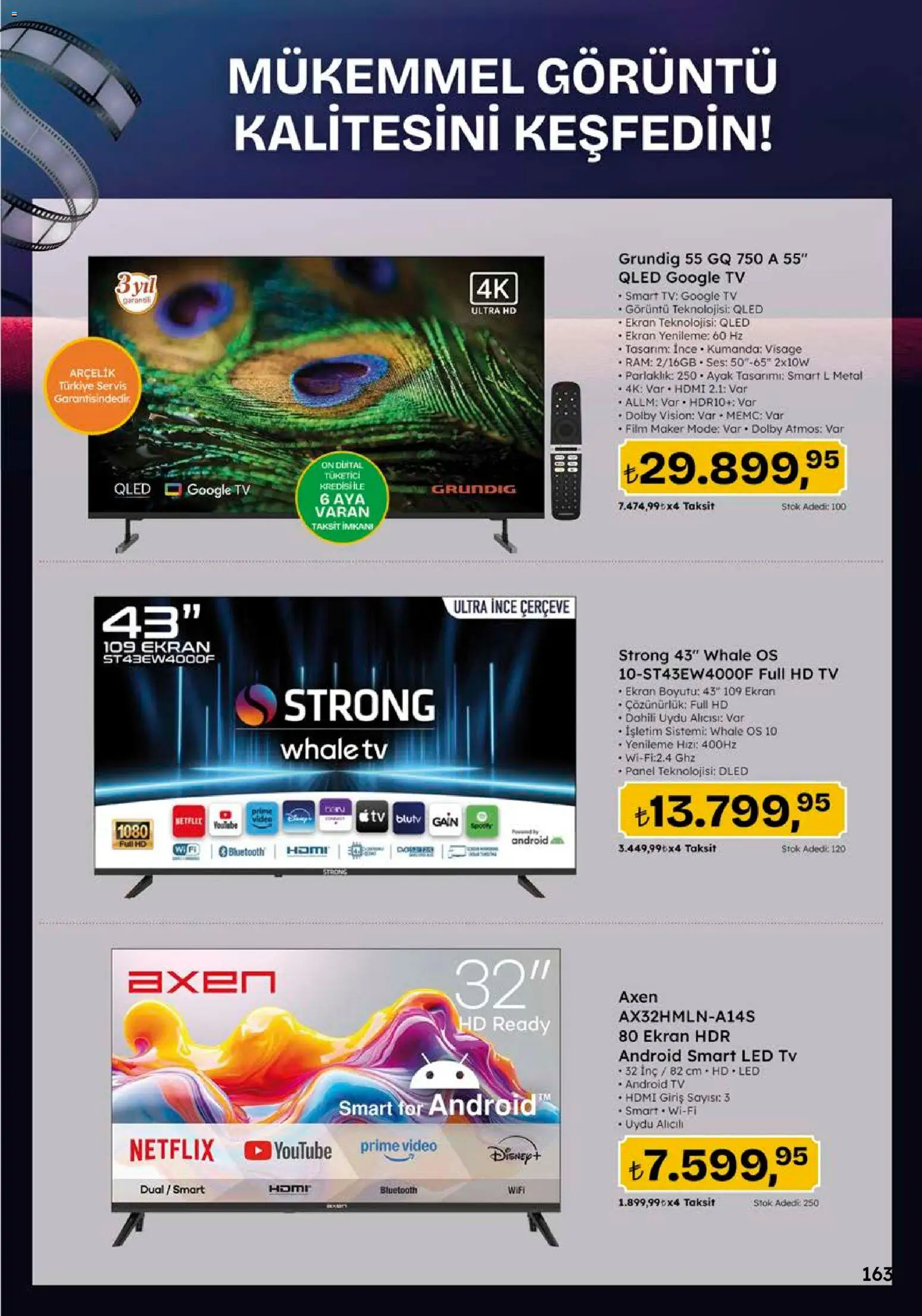 Migros Katalog - 5M Migroskop Dijital - 10 Eylül 2026 tarihinden itibaren geçerlidir | Sayfa: 163 | Ürünler: TV, Video, Ses, Uydu