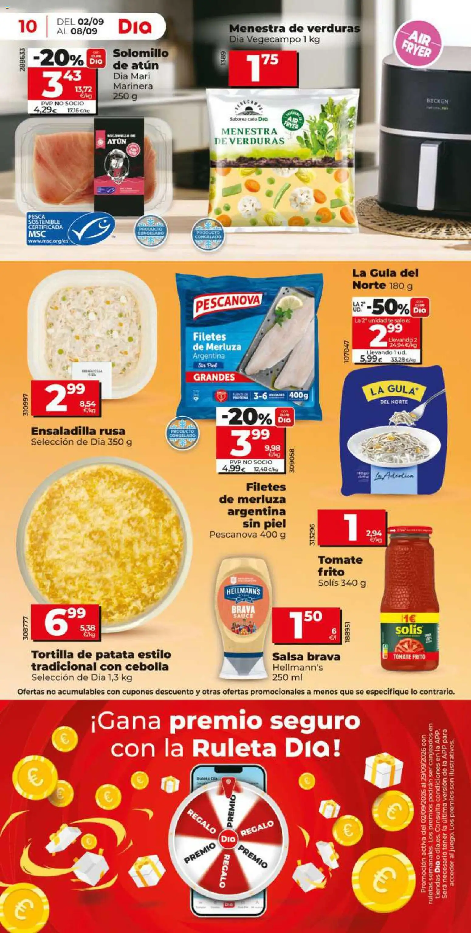 Dia - folleto │ válido desde el 02/09/2026 | Página: 10 | Productos: Verduras, Atún, Filetes de merluza, Cebolla