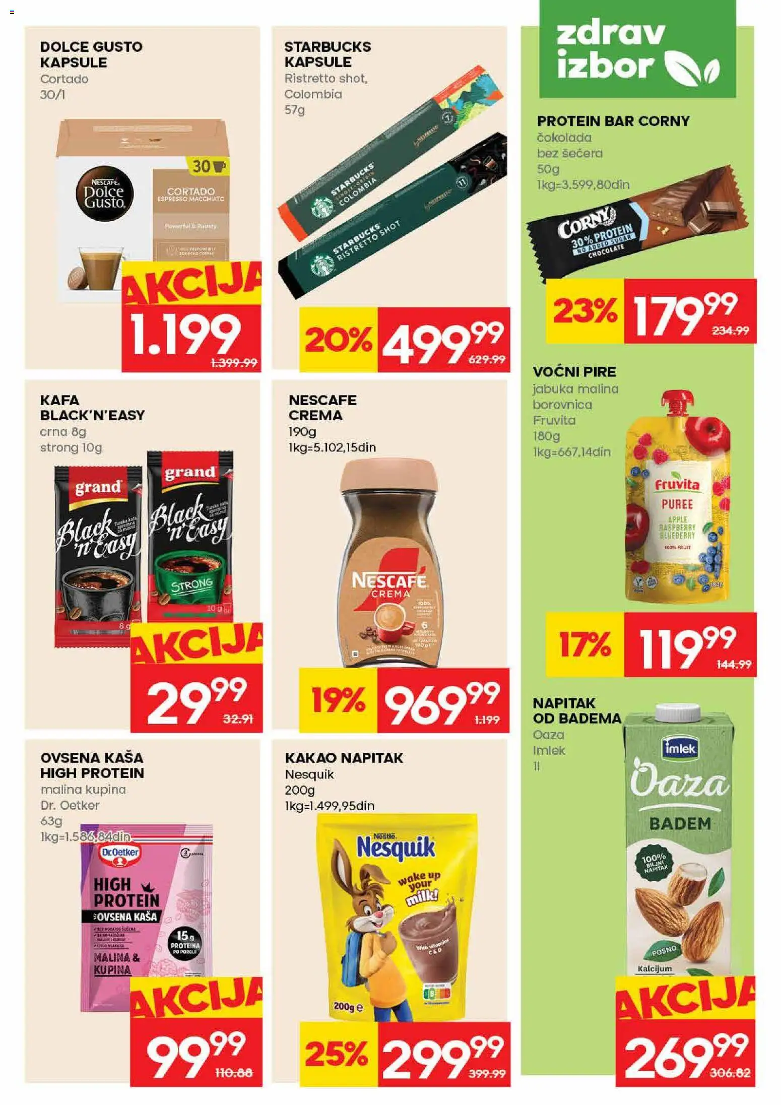 Roda katalog - važi od 09.04.2026 | Strana: 17 | Proizvode: Dolce Gusto, Borovnica, Dr. Oetker, Protein bar