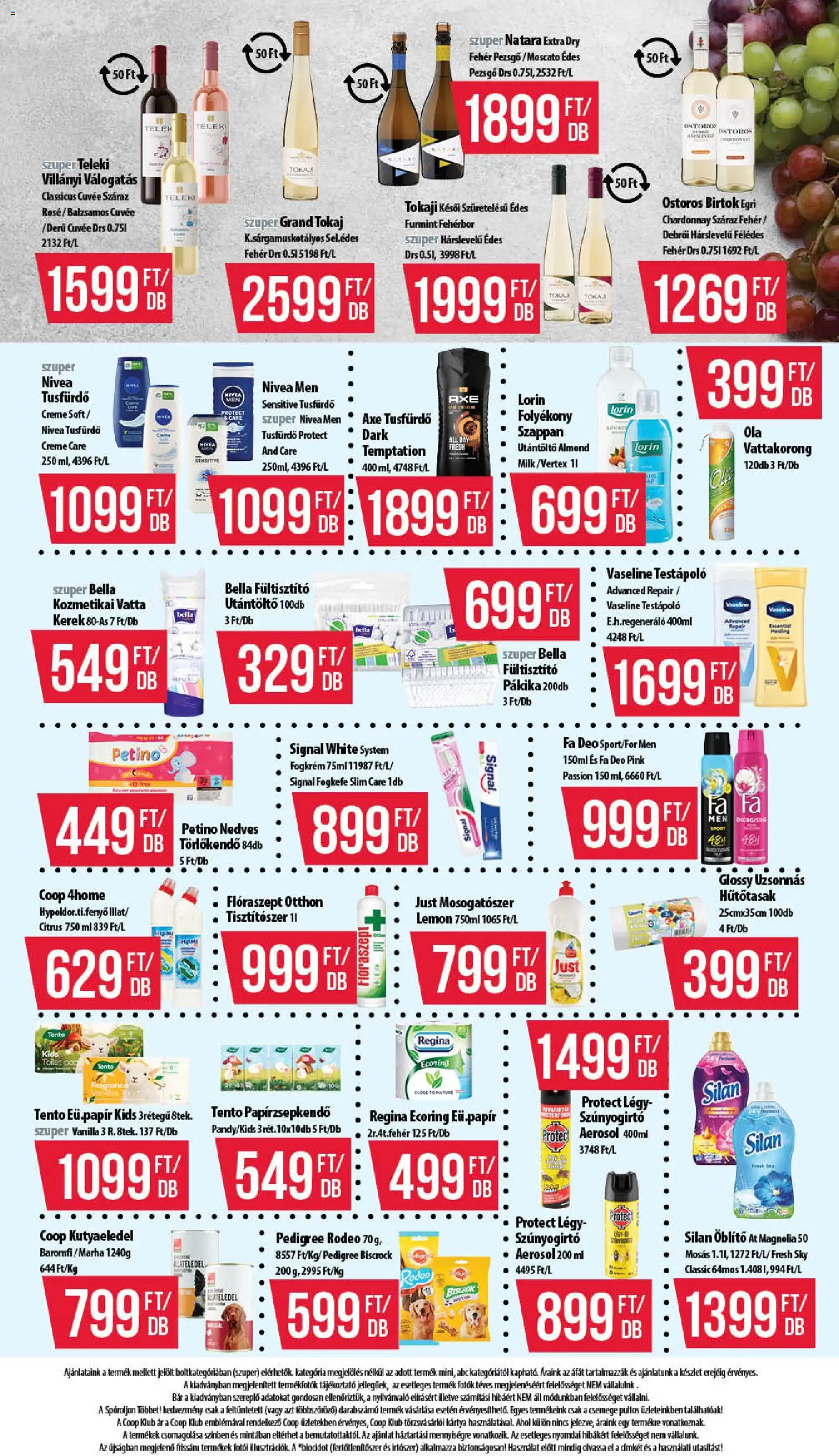 COOP akciós ujság - amely érvényes a következő dátumtól: 2026.08.13. | Oldal: 11 | Termékek: Nivea, Tokaj furmint, Tusfürdő, Fogkrém