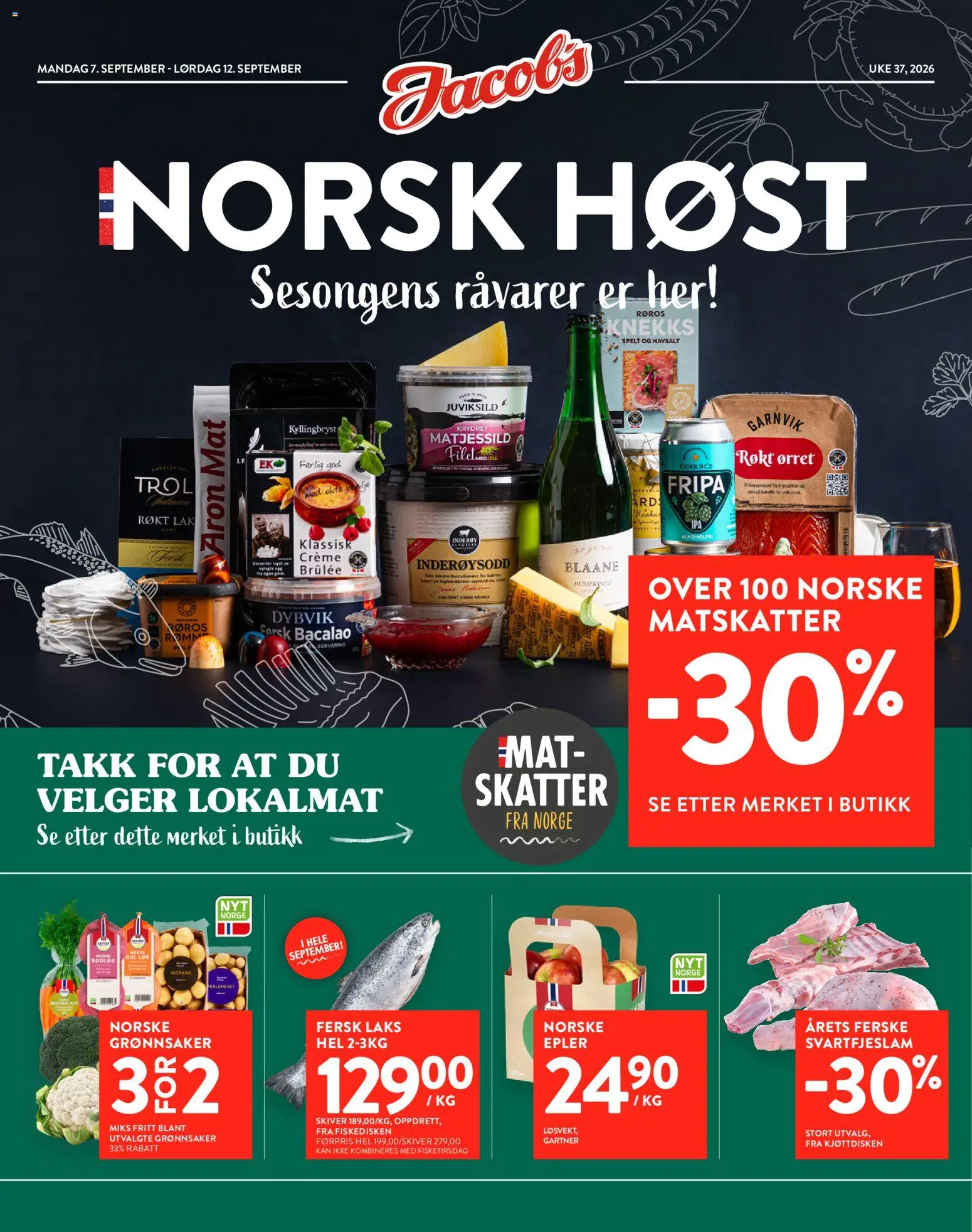 {H1} | Side: 1 | Produkter: Kyllingbryst, Ørret, Bacalao, Rødløk