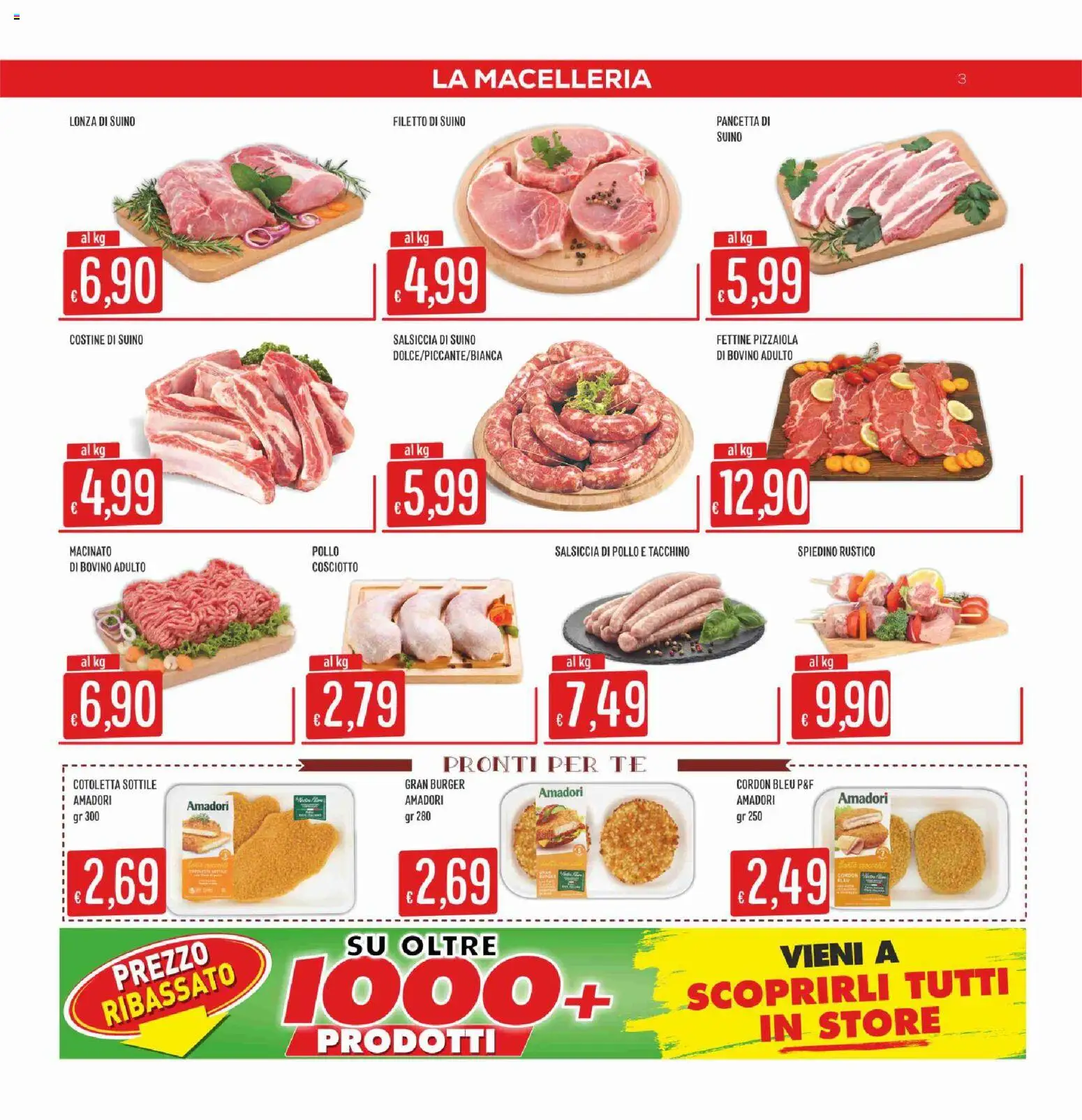 Volantino SISA del 03/09/2026 | Pagina: 3 | Prodotti: Pancetta, Filetto, Suino, Macinato