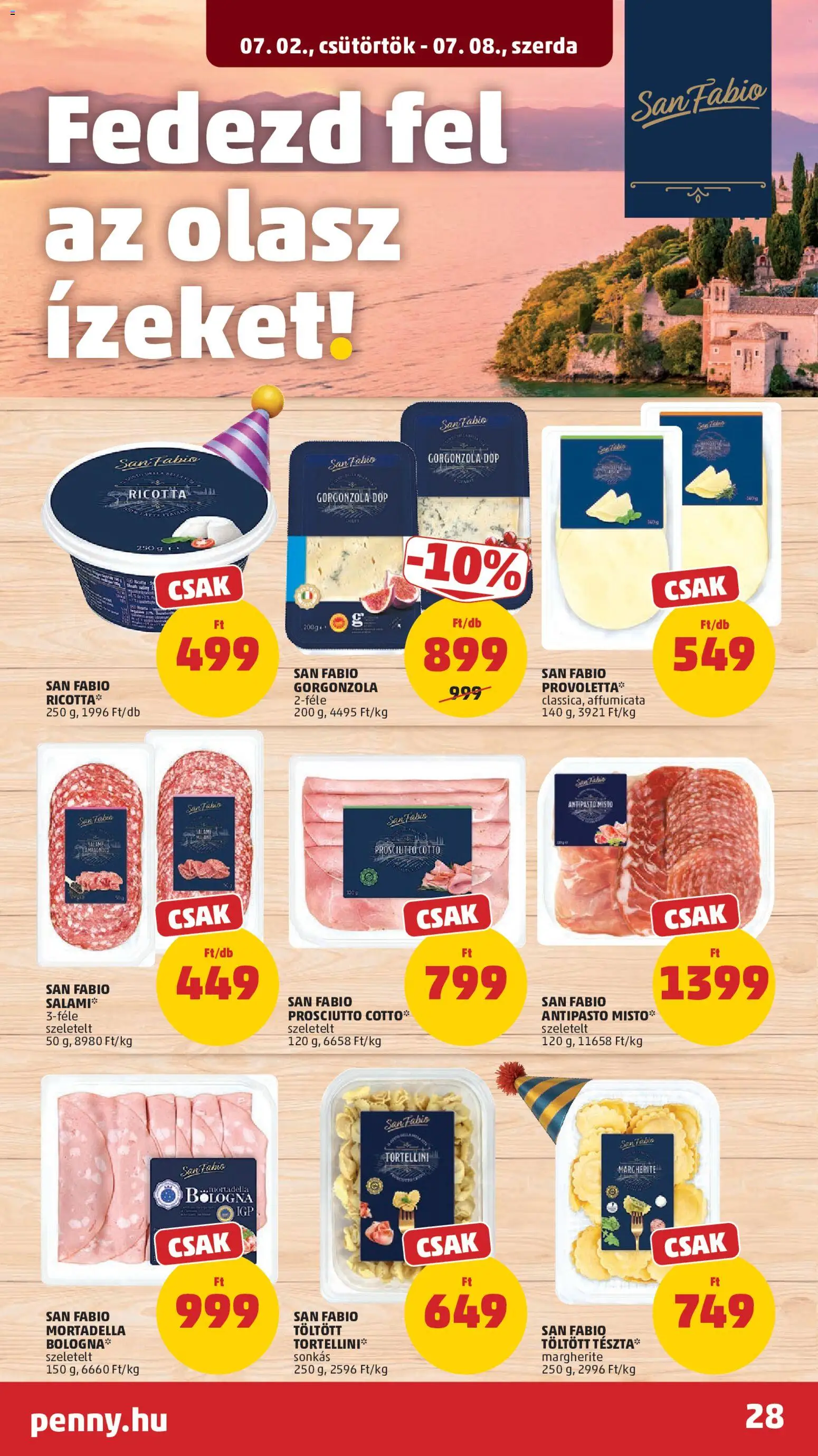 PENNY akciós ujság - amely érvényes a következő dátumtól: 2026.07.02. | Oldal: 32 | Termékek: Ricotta, Tortellini, Mortadella