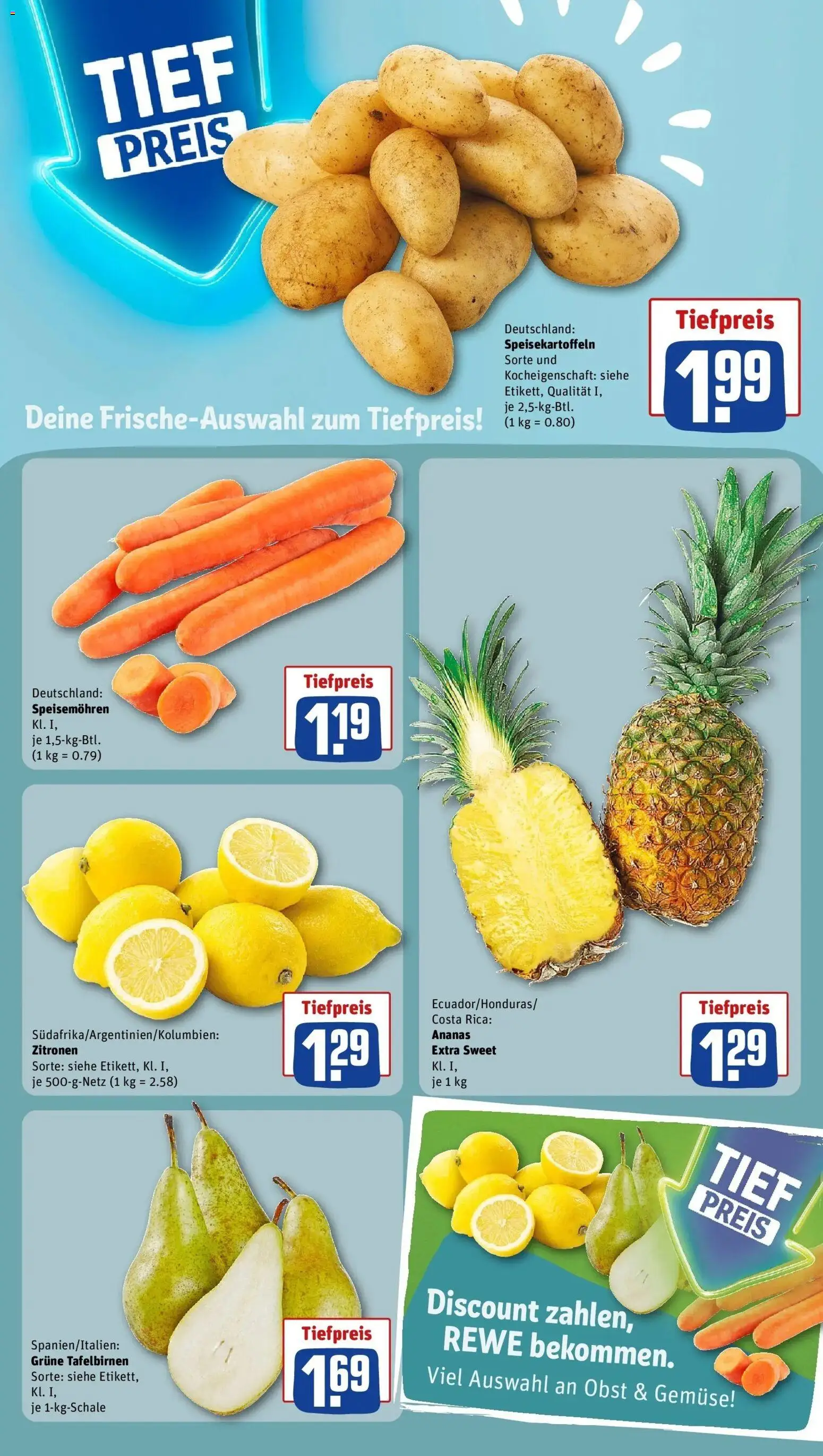 REWE Prospekt ab 17.08.2026 zum Blättern » Angebote | Seite: 6 | Produkte: Ananas, Gemüse, Obst, Zitronen