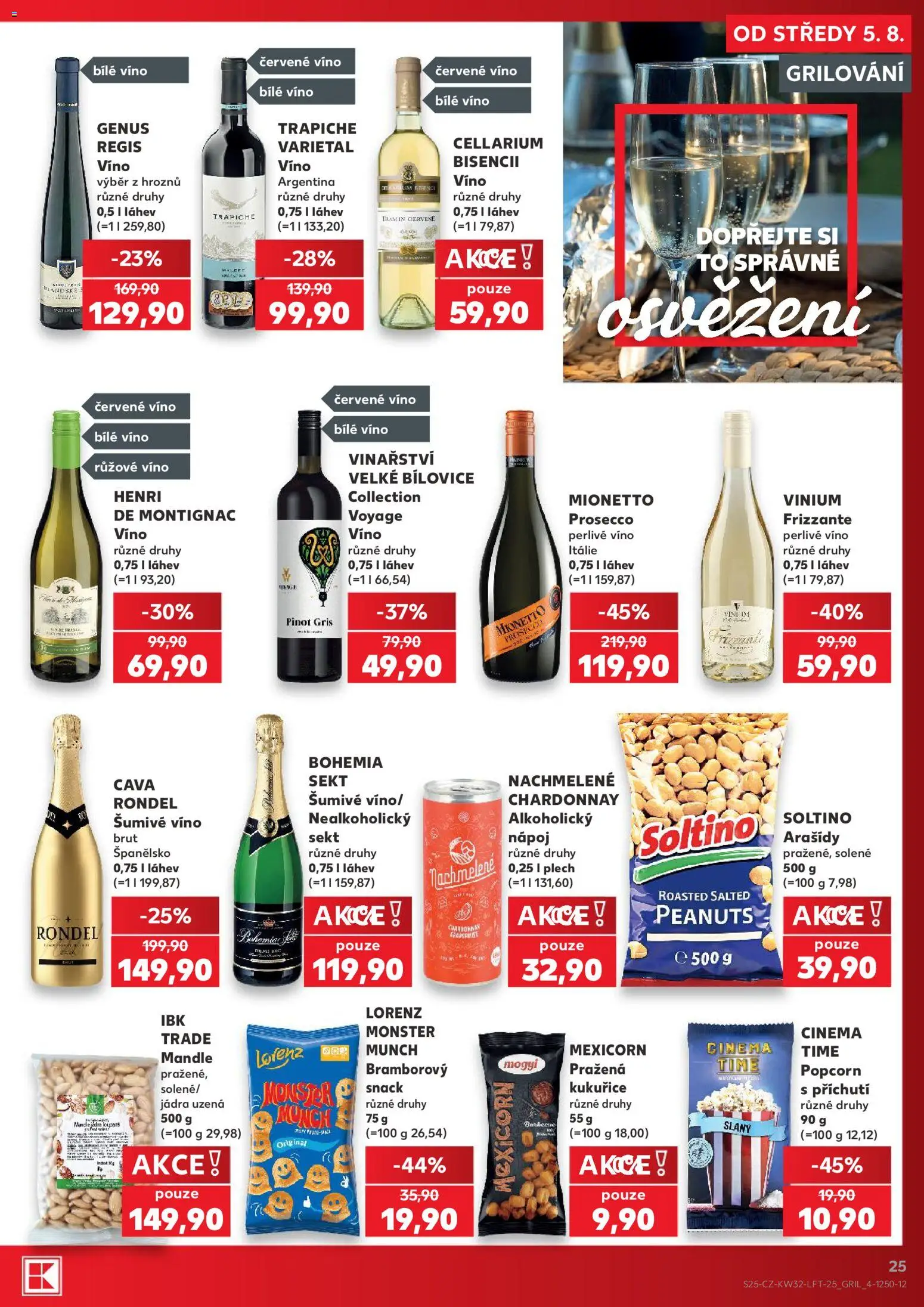 Kaufland leták - Praha 8 od 05.08.2026 | Strana: 25 | Produkty: Monster, Mionetto, Mandle, Pinot Gris