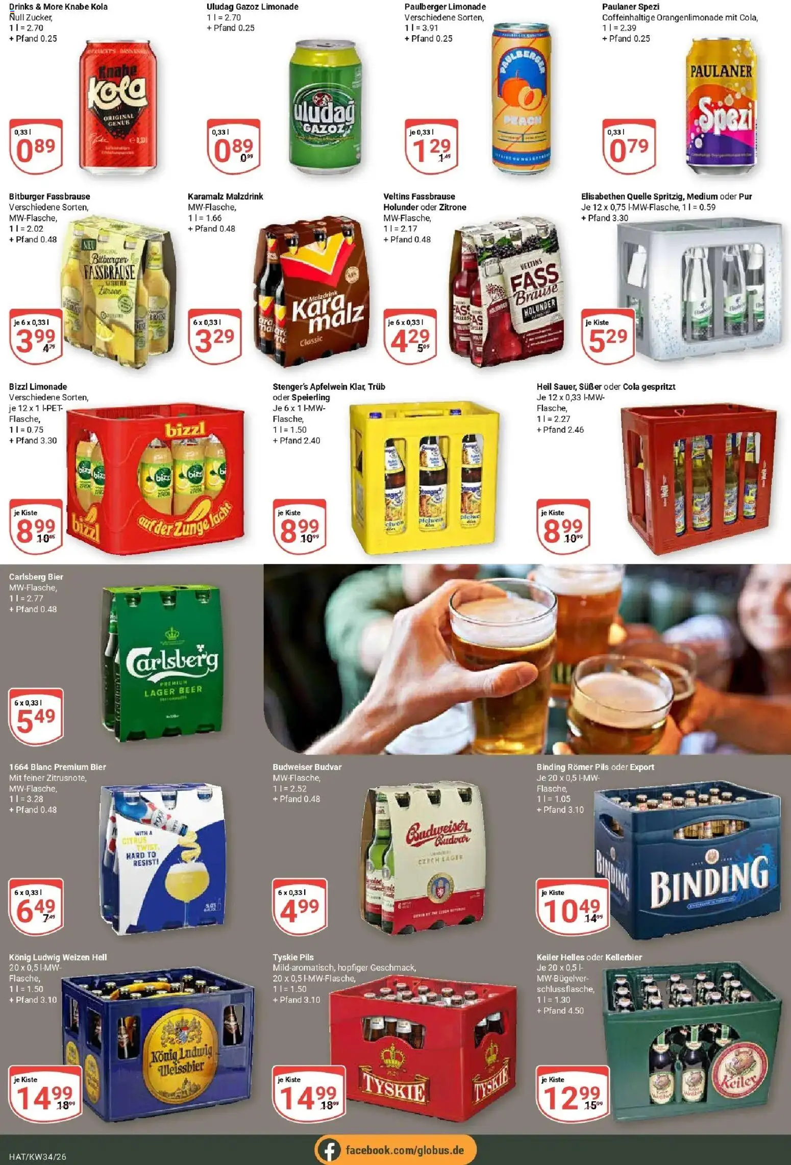 Globus Prospekt Hattersheim (ab 17.08.2026) » Angebote online | Seite: 19 | Produkte: Cola, Bier, Pils, Paulaner