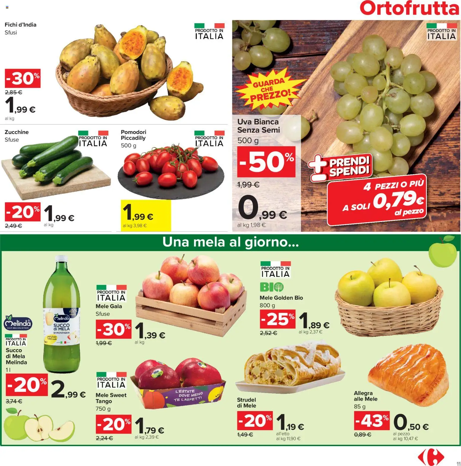 Volantino Carrefour del 29/09/2026 | Pagina: 11 | Prodotti: Succo, Tè, Succo di mela, Uva