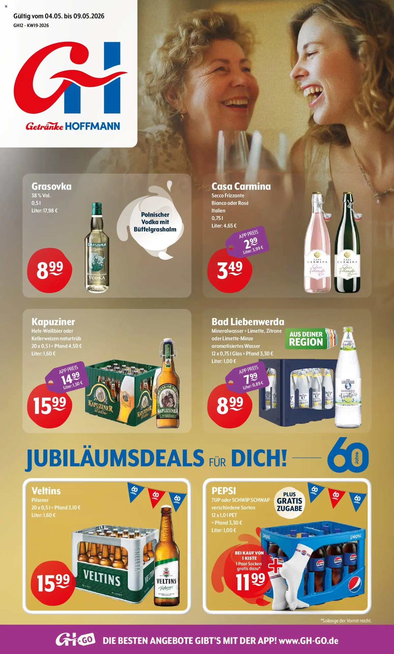 Getränke Hoffmann - Brandenburg – gültig ab 04.05.2026 | Seite: 1 | Produkte: Limetten, Wasser, Pepsi, Veltins