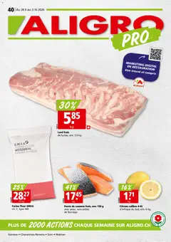 Aligro aktionen Chavannes, Matran, Genève, Sion ab 28.09.2026 gültig