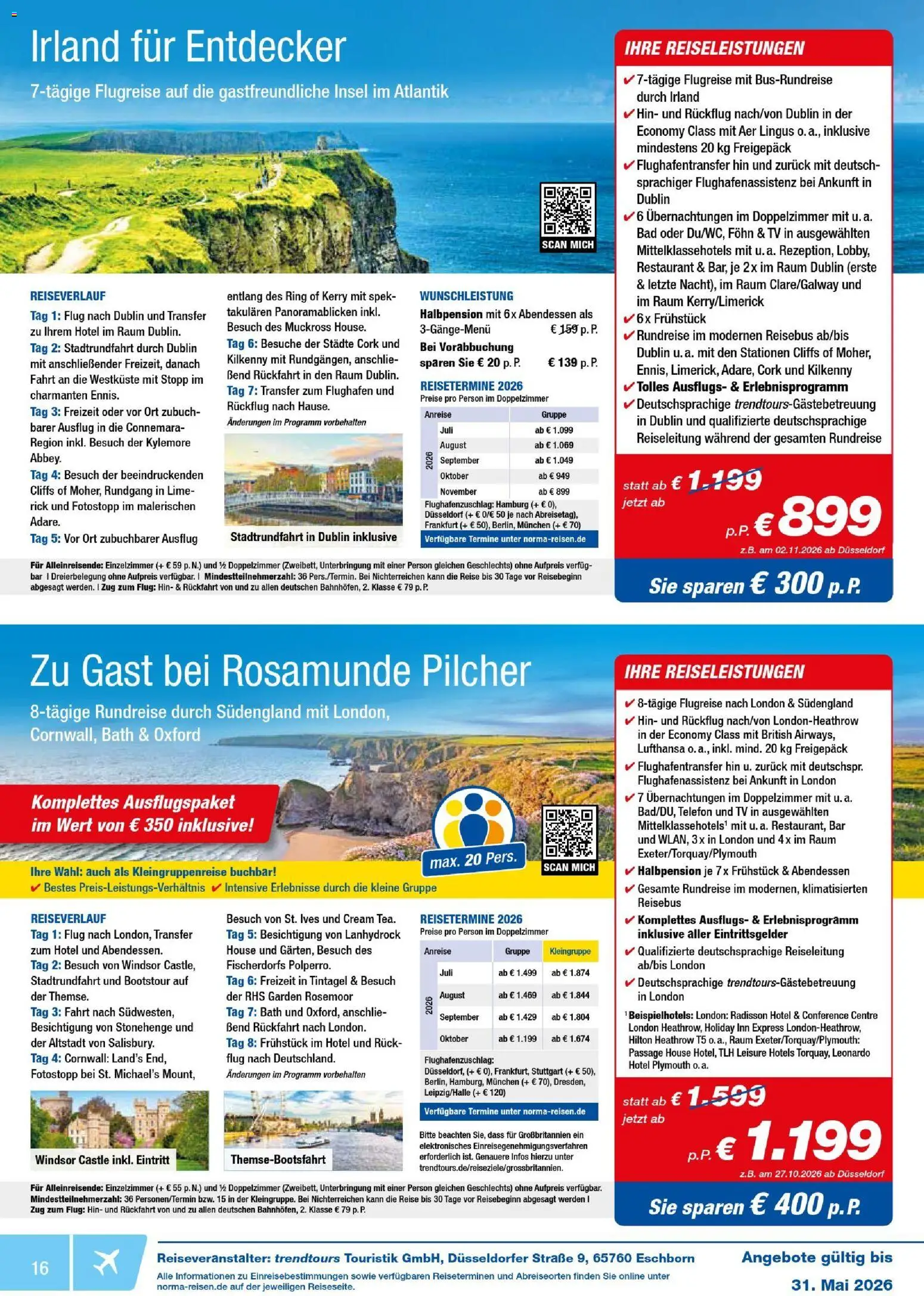 Norma Reisen – gültig ab 01.05.2026 | Seite: 16 | Produkte: Bad, Föhn, Telefon, TV