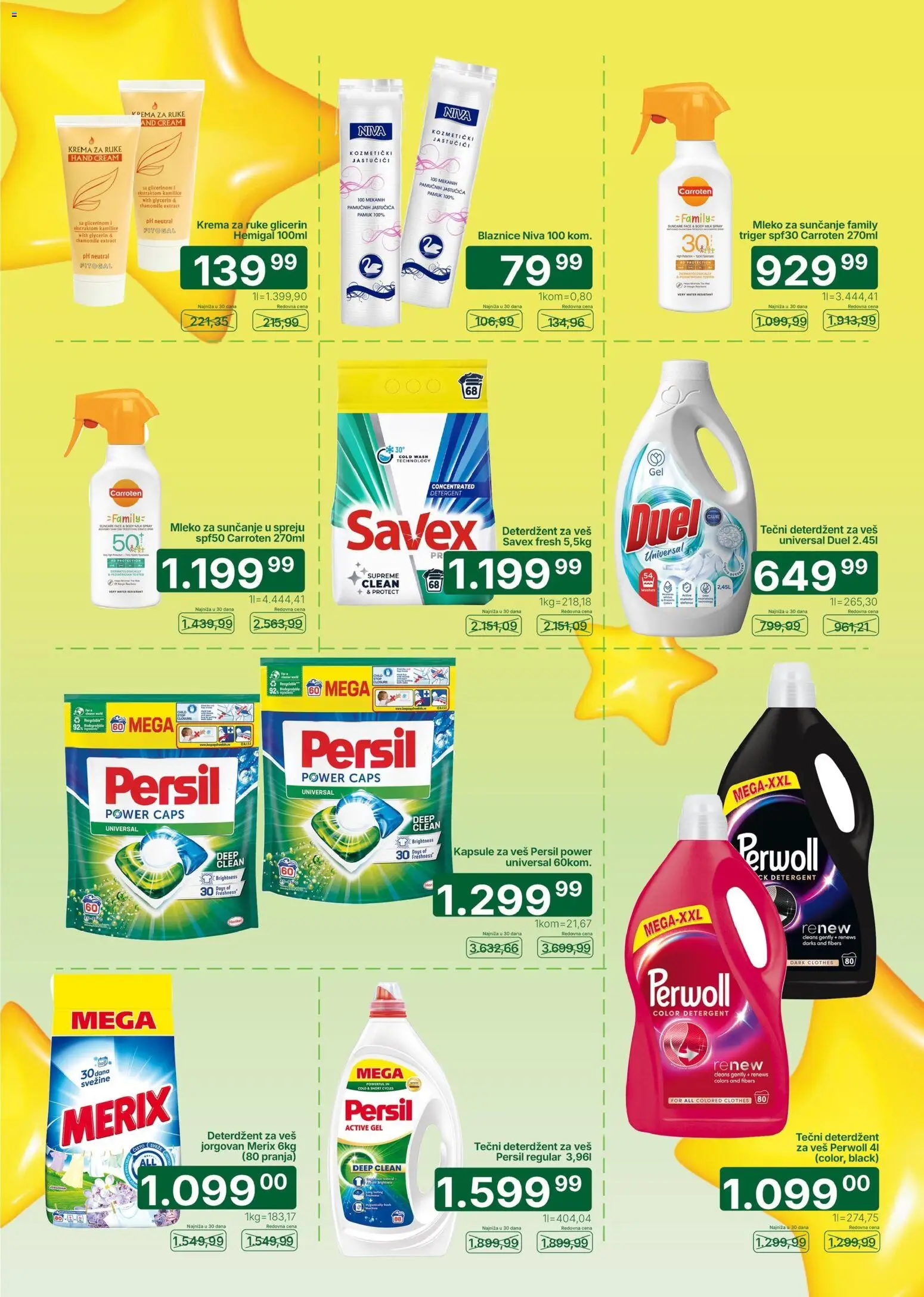 Univerexport katalog - važi od 17.08.2026 | Strana: 12 | Proizvode: Deterdžent, Tečni deterdžent, Mleko, Krema za ruke