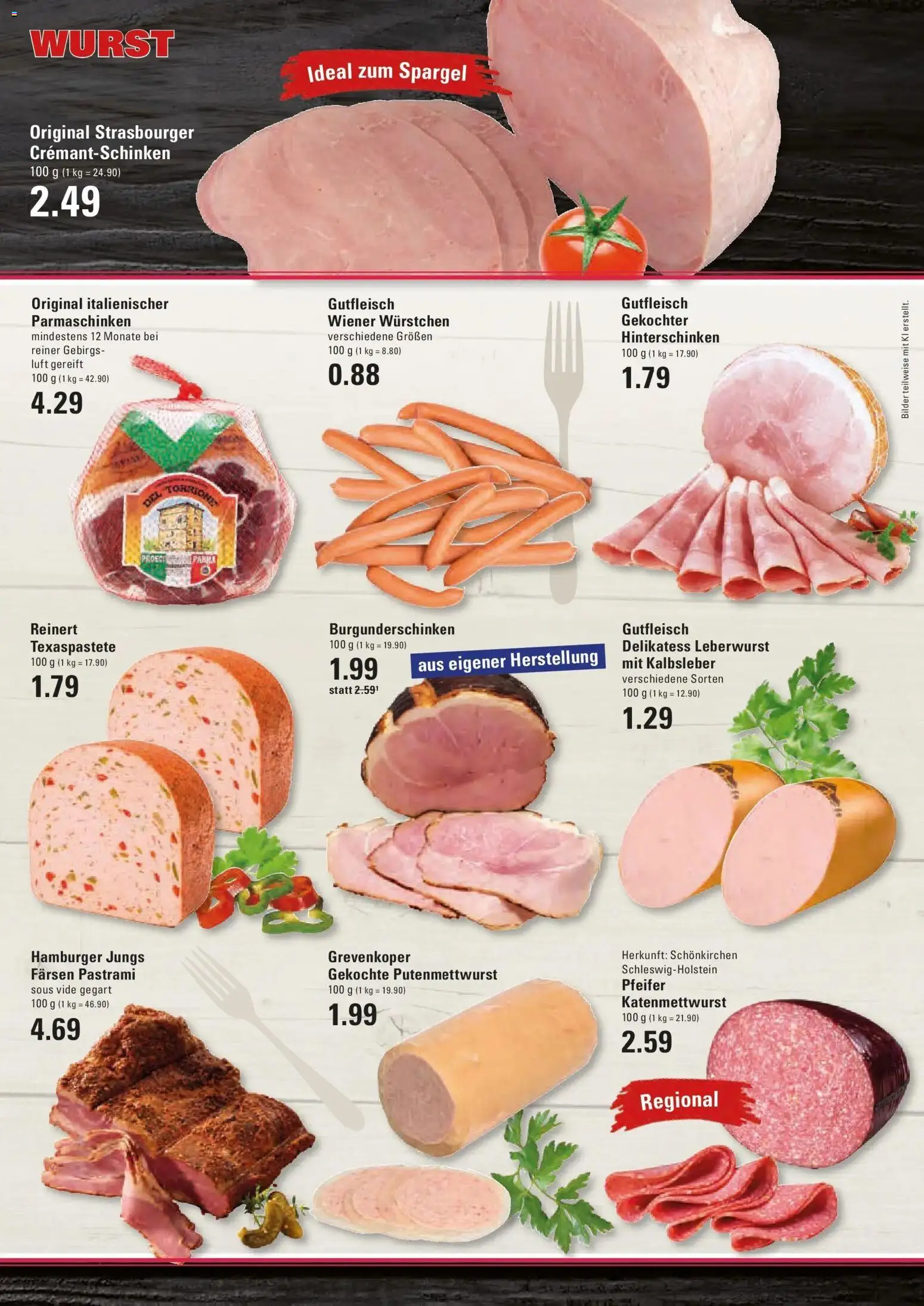 Edeka prospekt Hamburg – gültig ab 01.06.2026 | Seite: 5 | Produkte: Wiener wurstchen, Kalbsleber, Bilder, Wurst