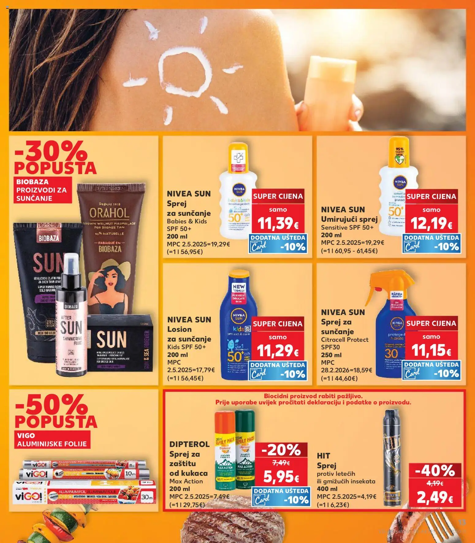 Kaufland katalog | vrijedi od 17.06.2026 | Stranica: 13 | Proizvodi: Losion za sunčanje, Nivea