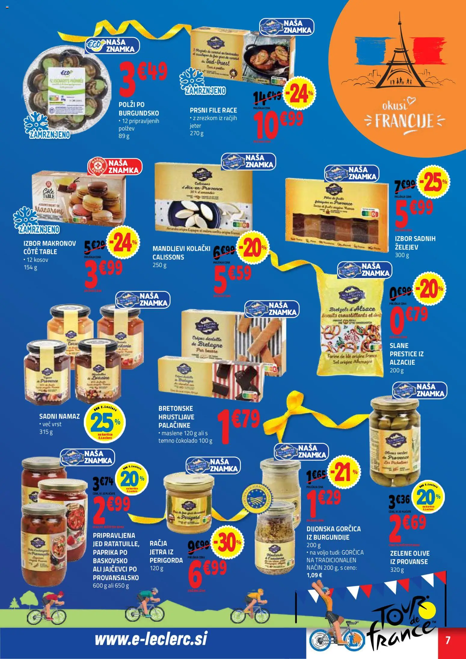 Novi E.leclerc katalog ponudbe – veljaven od 01.07.2026 | Stran: 7 | Izdelki: Paprika, Gorčica, Palačinke, Olive