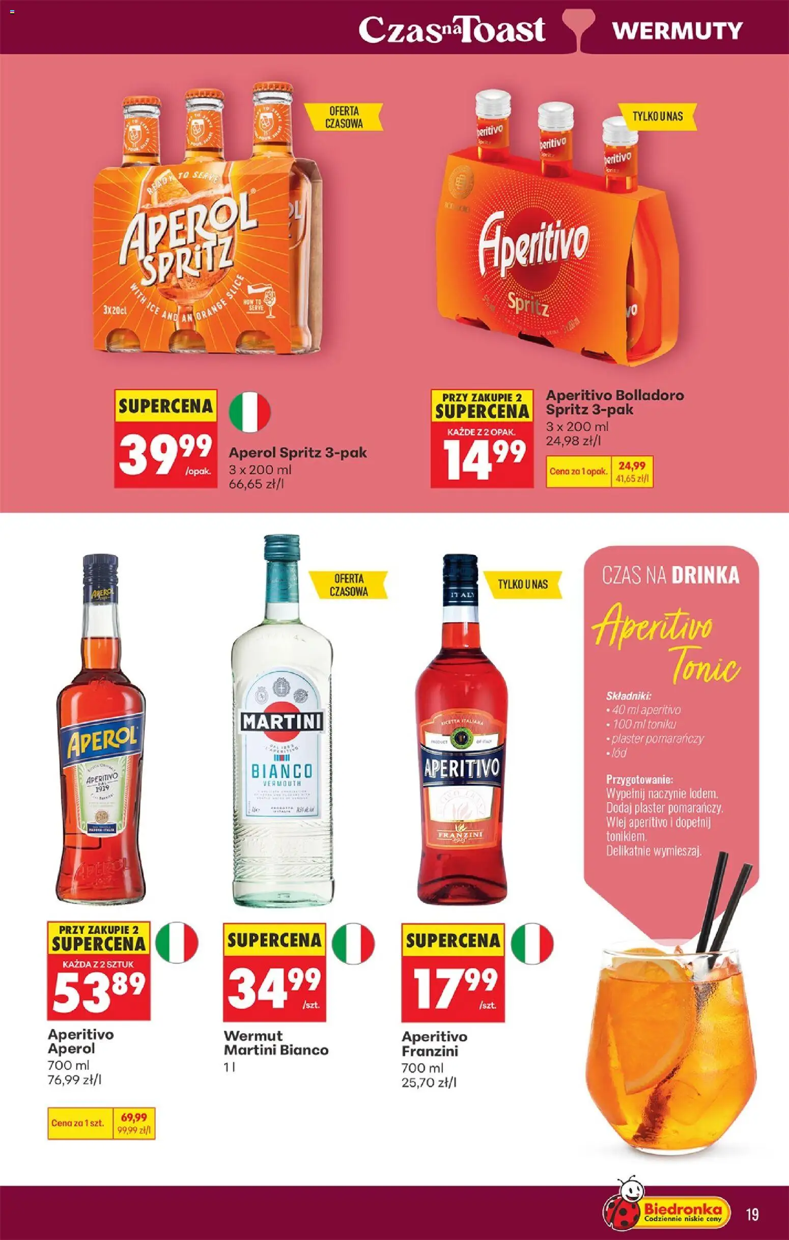 Biedronka gazetka - Czas na toast od 18.05.2026 | Strona: 19