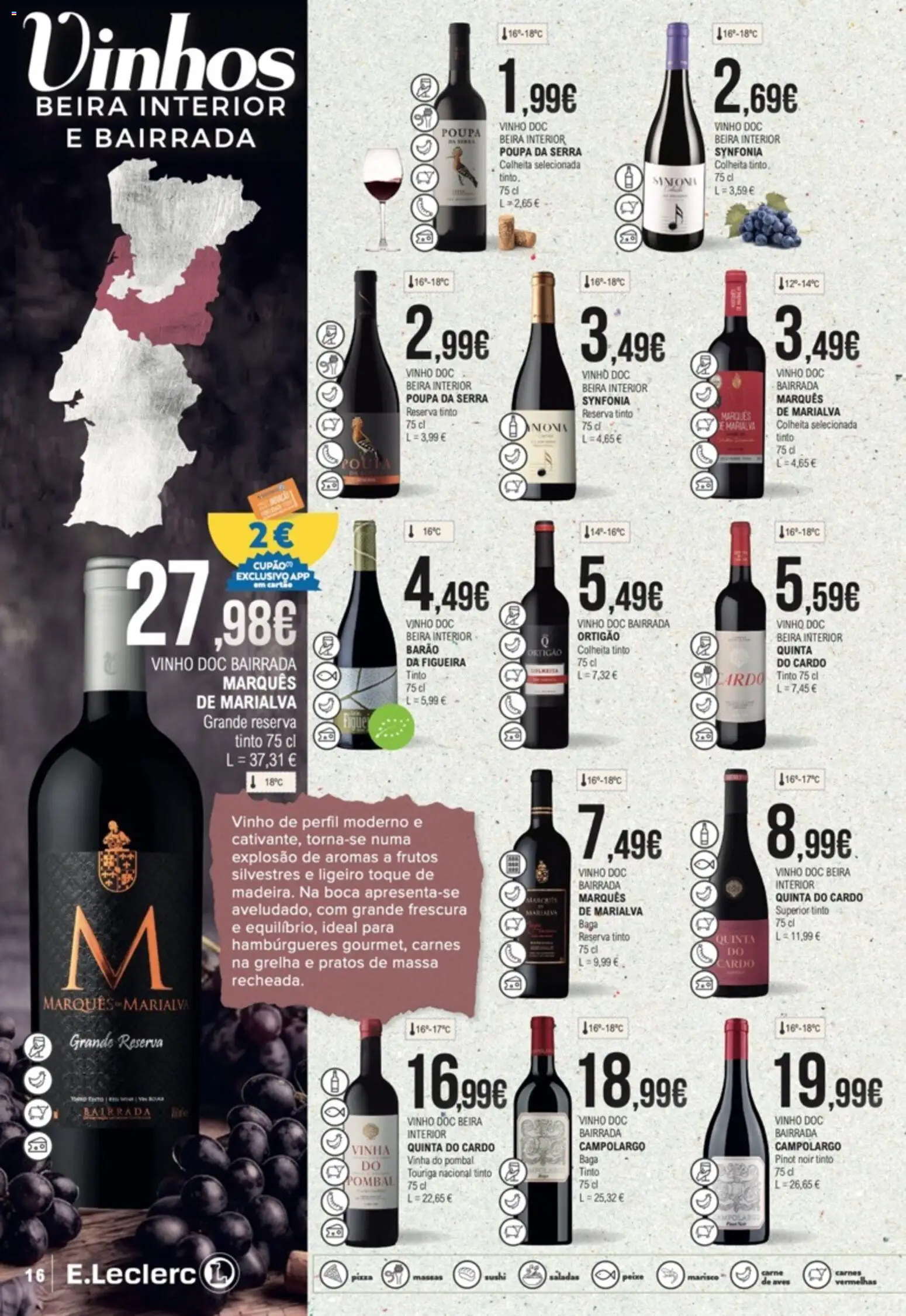 E.Leclerc folheto Feira dos Vinhos │ válido de 01/10/2026 | Página: 16 | Produtos: Pratos, Vinho, Frutos silvestres, Carne