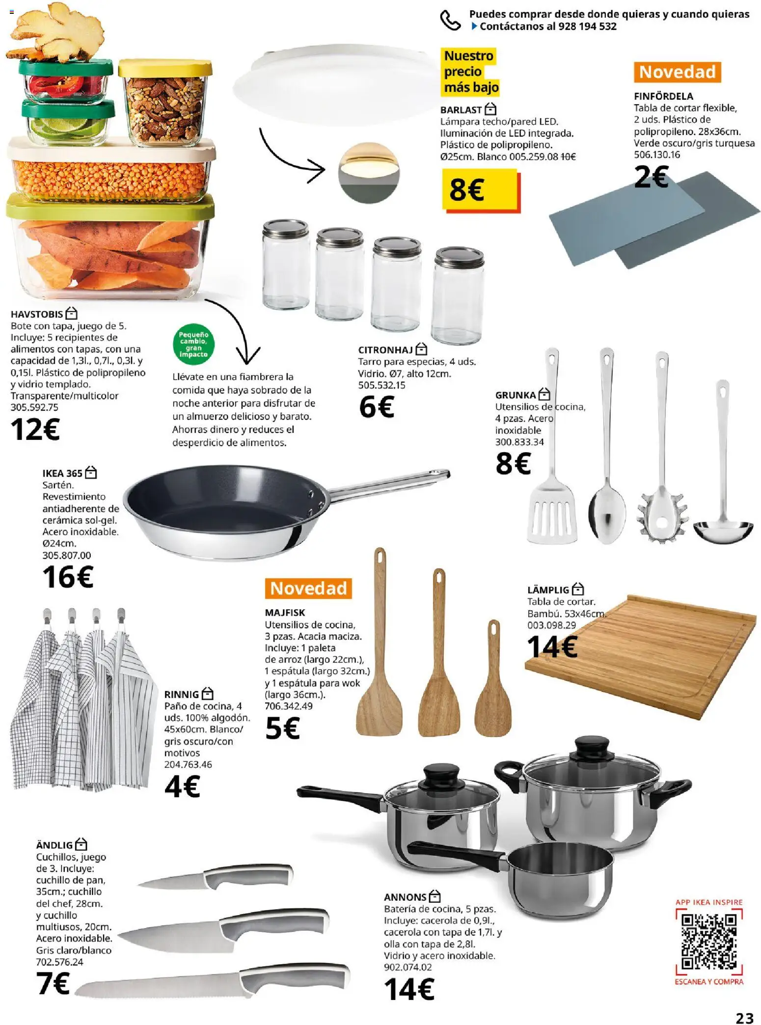 IKEA - Precios bajos │ válido desde el 13.04.2026 | Página: 23 | Productos: Arroz, Galette de chaise, Batería, Lámpara