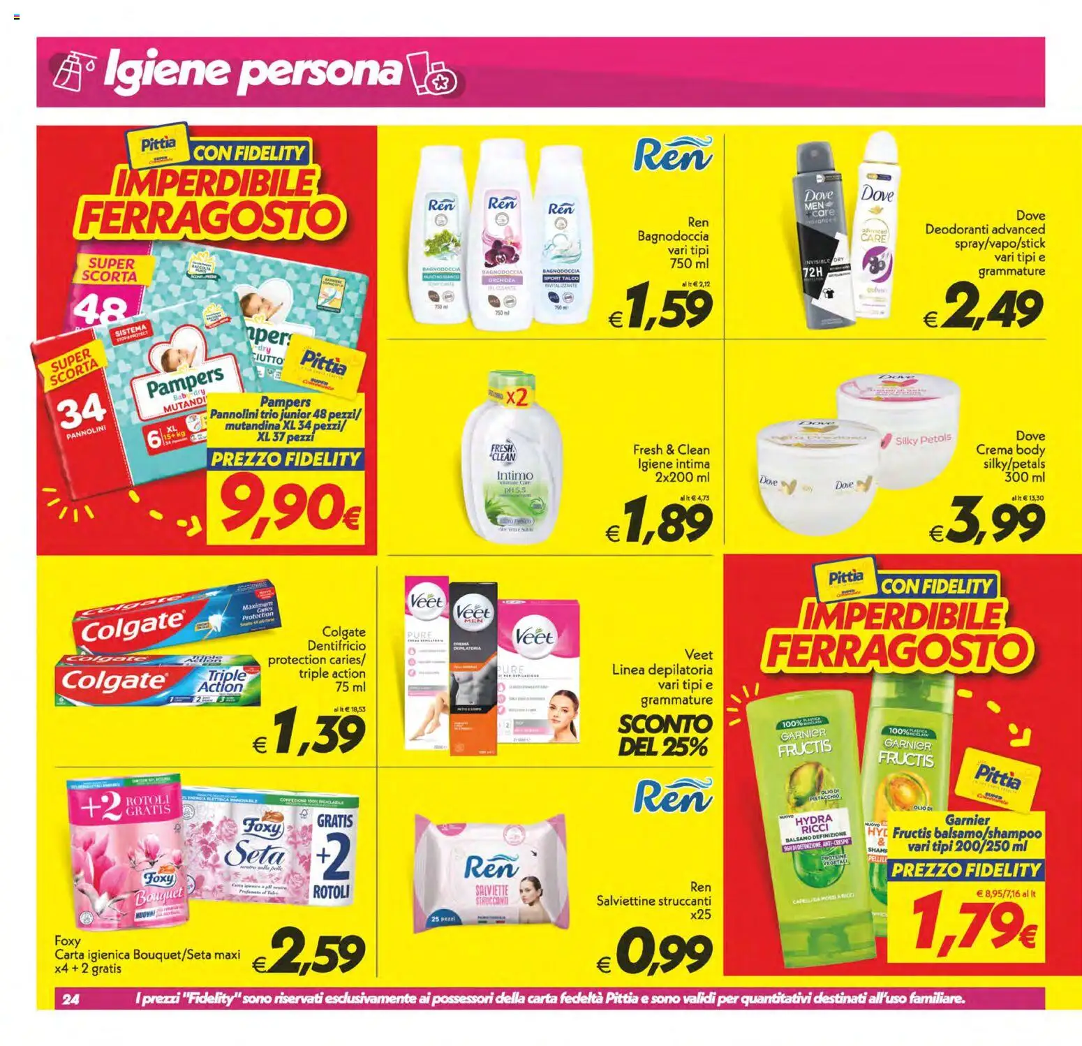 Volantino SuperConveniente del 11/08/2026 | Pagina: 24 | Prodotti: Carta igienica, Intimo, Olio, Orchidea