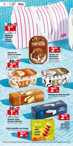 Vista previa Helado de dulce de leche, Dia Temptation barqueta 525 g válido desde el 15/07/2026 | Página: 2