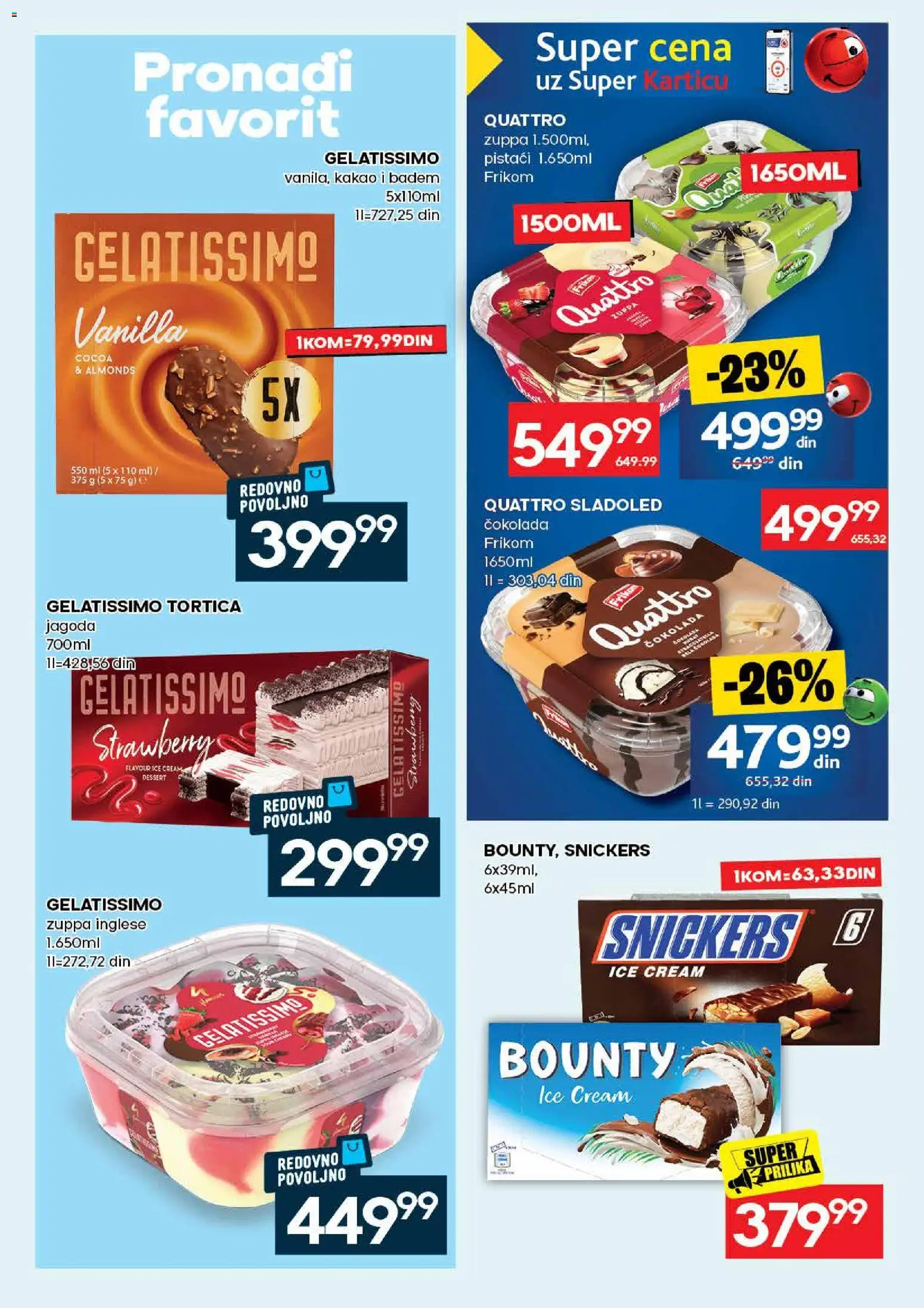 Roda katalog - važi od 17.08.2026 | Strana: 23 | Proizvode: Snickers, Sladoled, Jagoda, Pistaći
