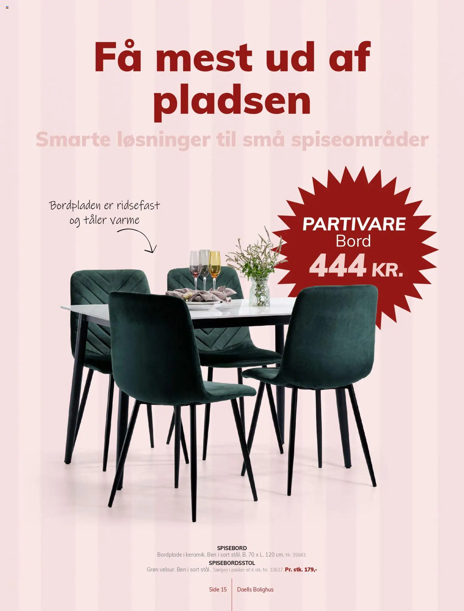 Daells Bolighus tilbudsavis – gyldig fra 15/04/2026 | Side: 15 | Produkter: Bord