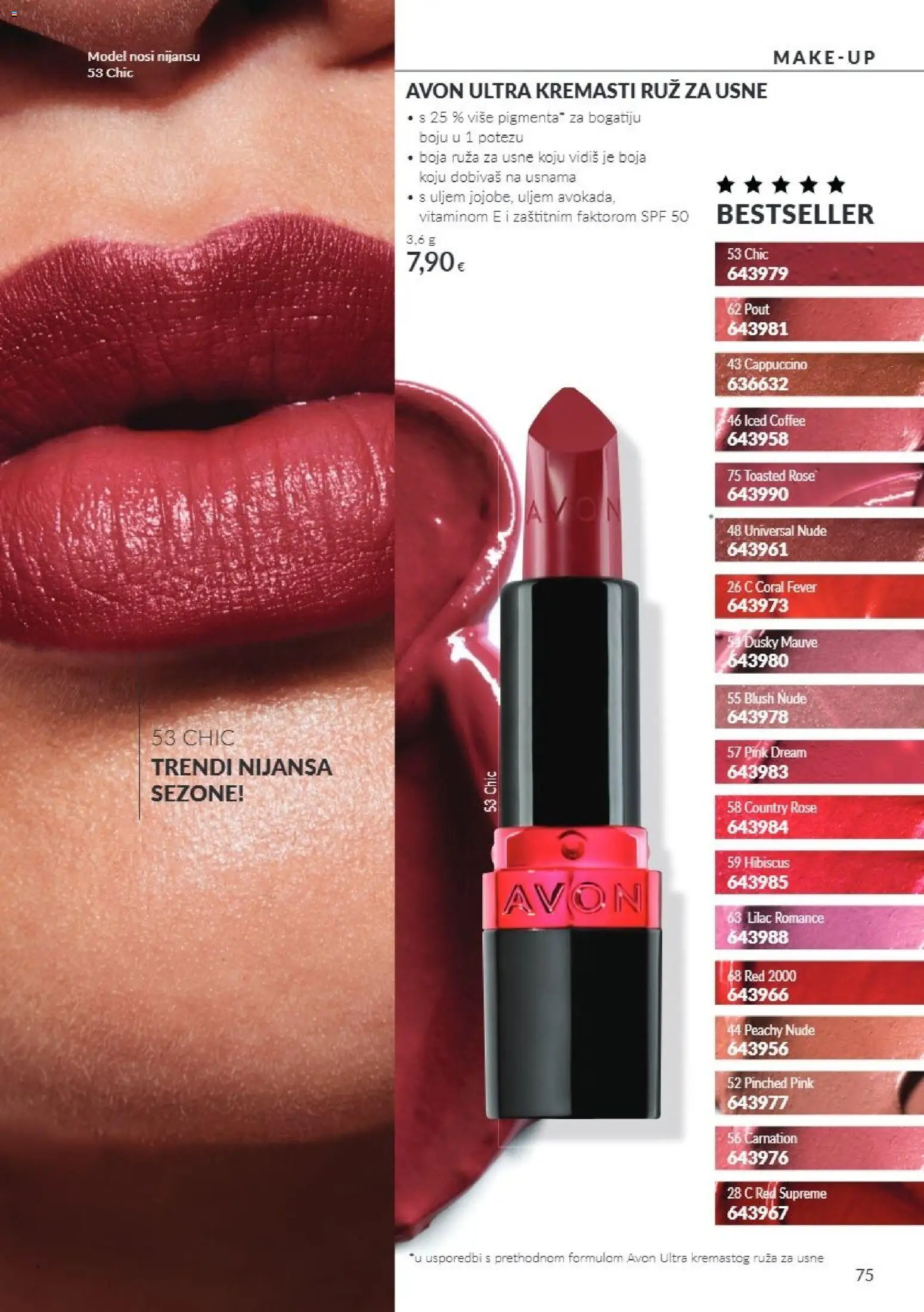 Avon katalog | vrijedi od 01.11.2026 | Stranica: 75 | Proizvodi: Ruž, Cappuccino, Ruza