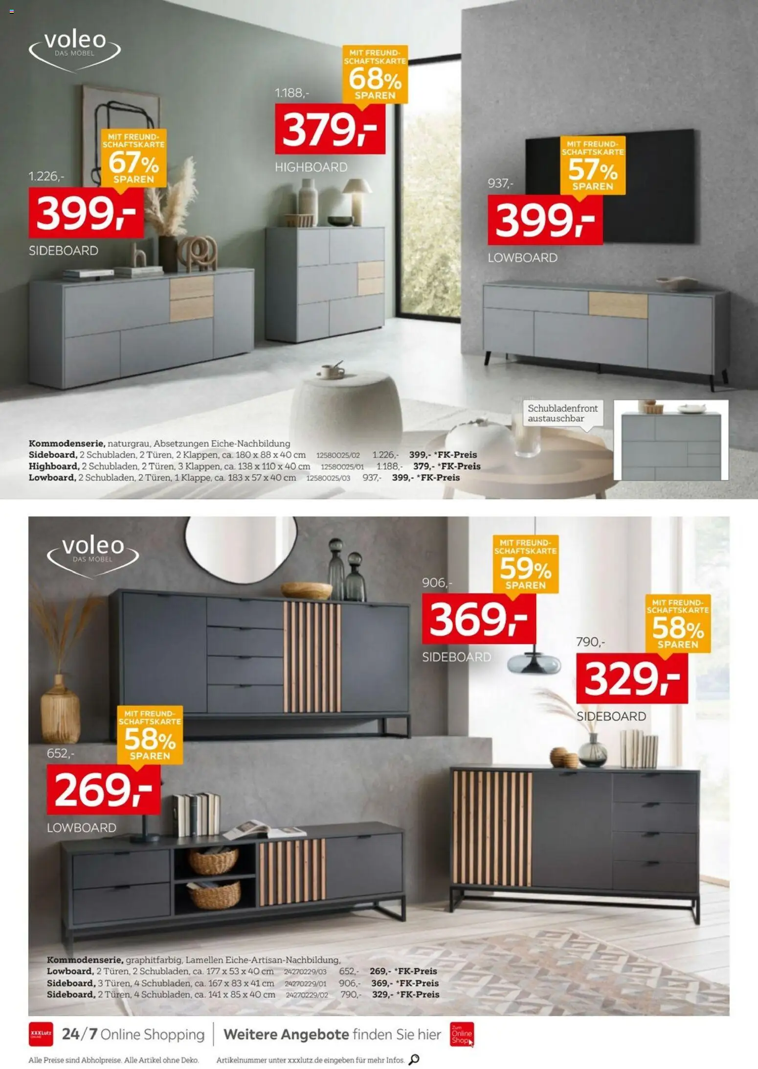 XXXLutz Aufbewahrung & Deko – gültig ab 16.05.2026 | Seite: 4 | Produkte: Sideboard, Lowboard, HIghboard