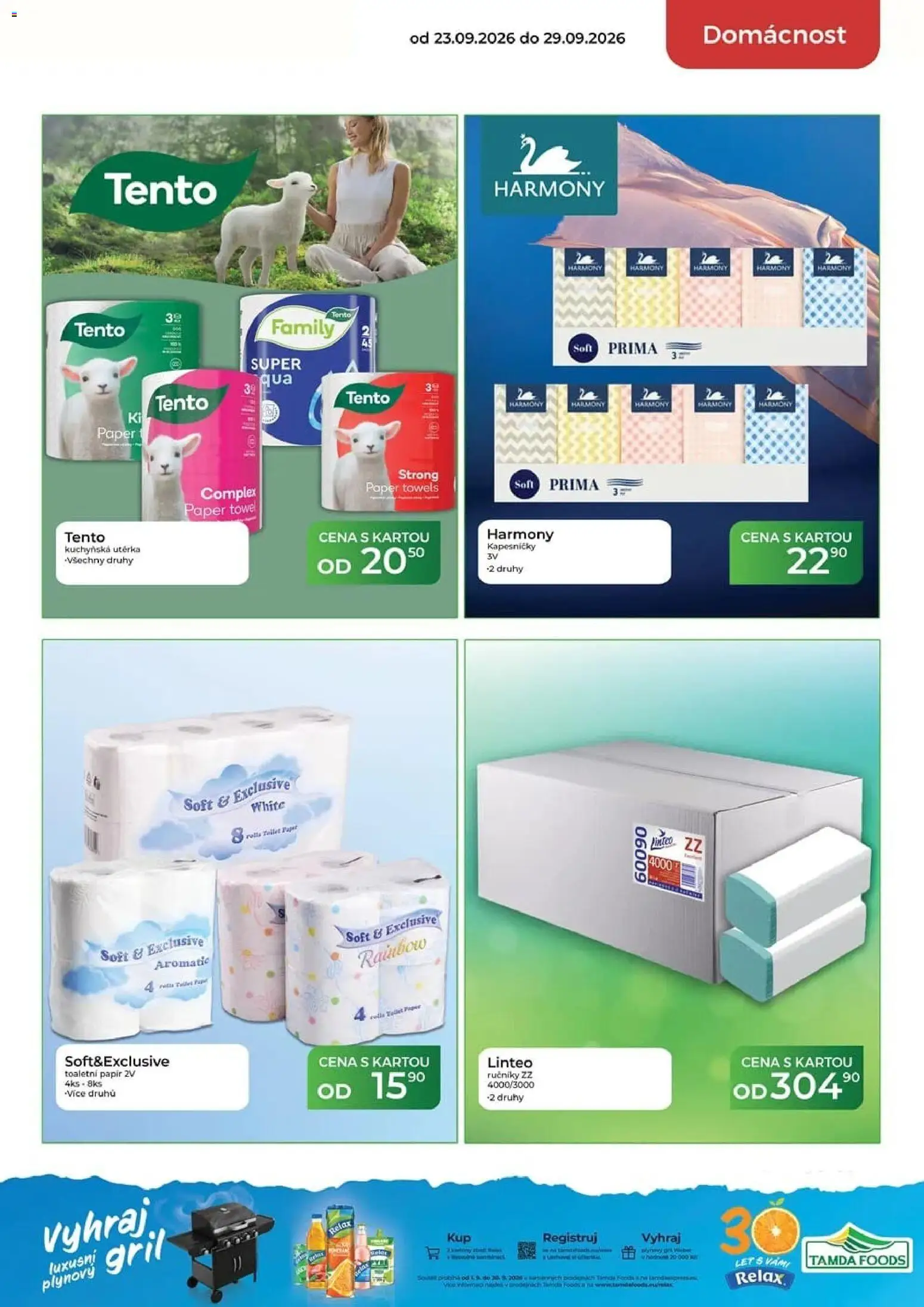 Tamda Foods leták od 23.09.2026 | Strana: 55 | Produkty: Toaletní papír, Tablet, Ručníky, Gril