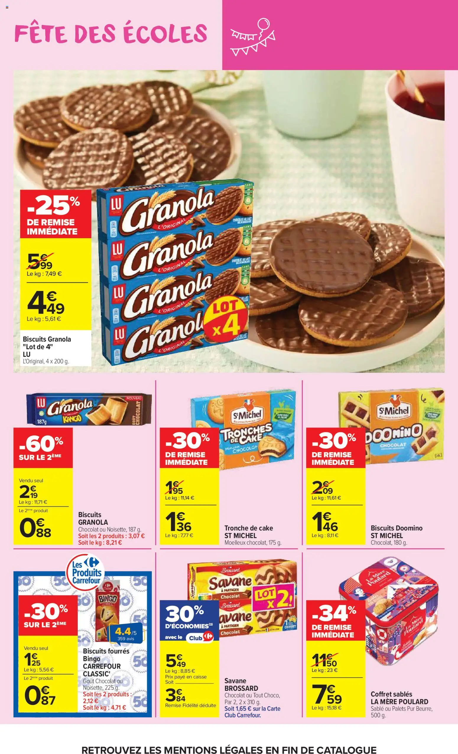 {H1} | Page: 40 | Produits: Chocolat, Biscuits, Granola