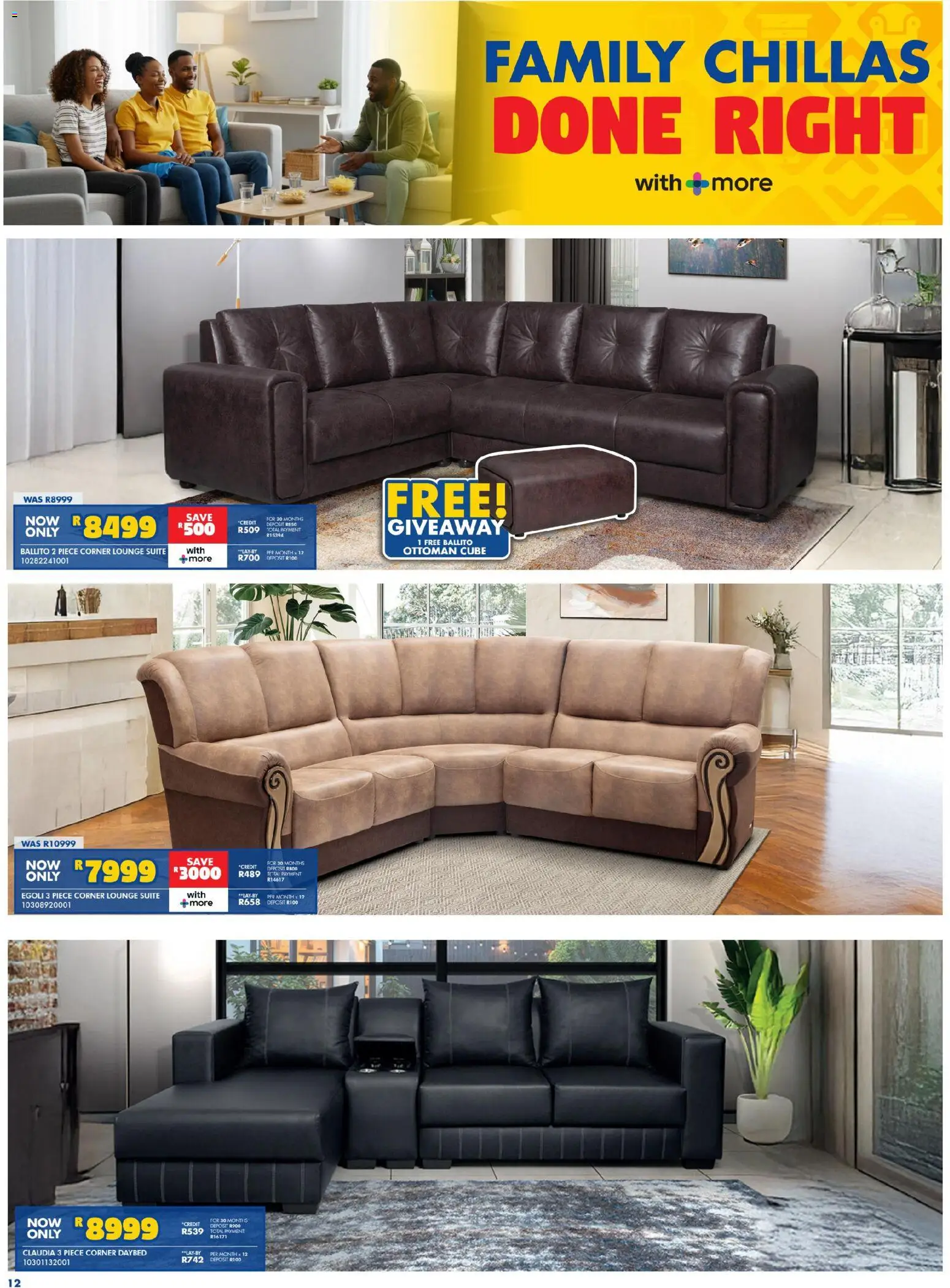 New Russells catalogue – valid from 21.05.2026 | Page: 12 | Products: Lounge suite, Ottoman