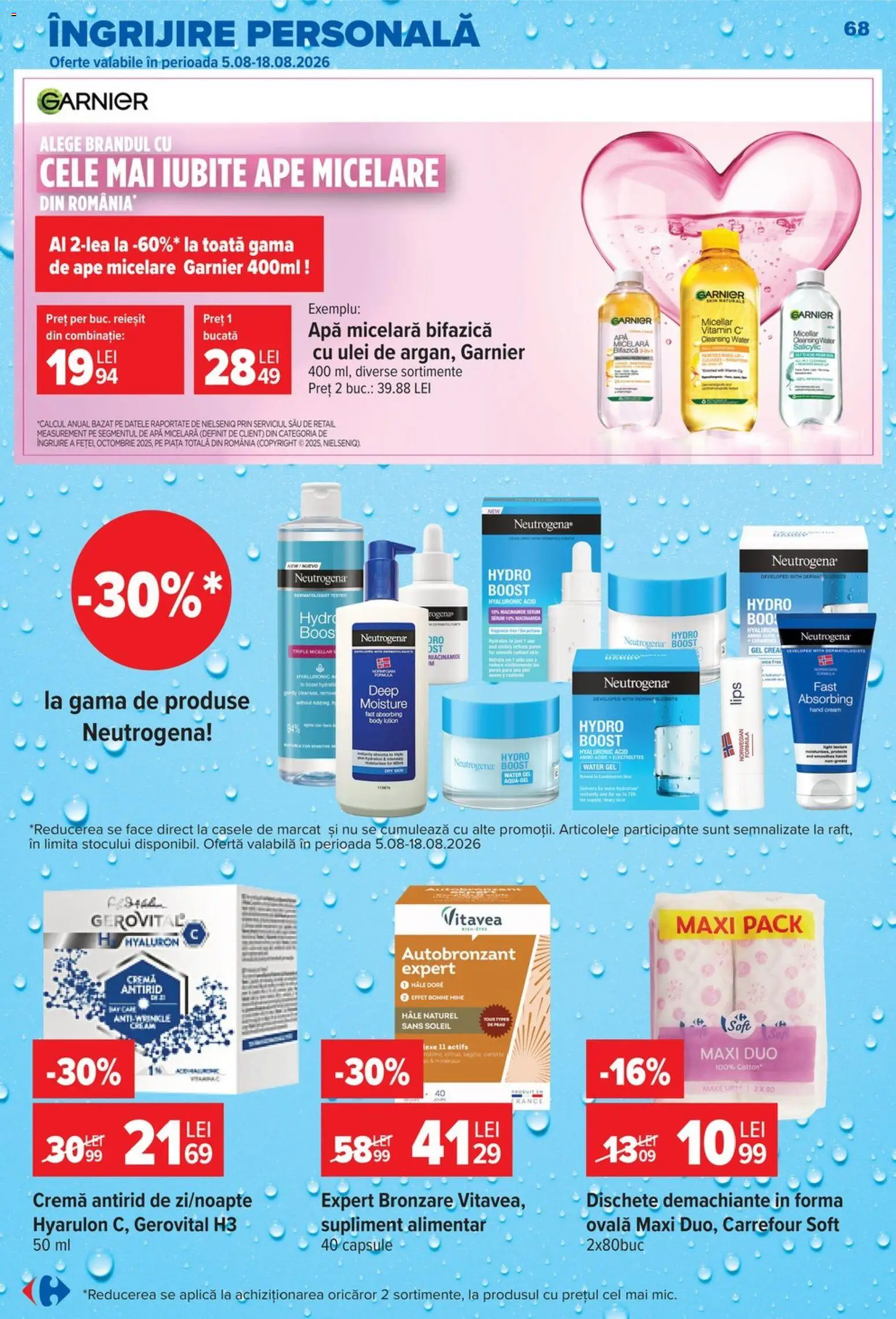 Noul catalog Carrefour – valabil de la 12.08.2026 | Pagină: 69 | Produse: Aplică, Cremă, Ulei, Apă