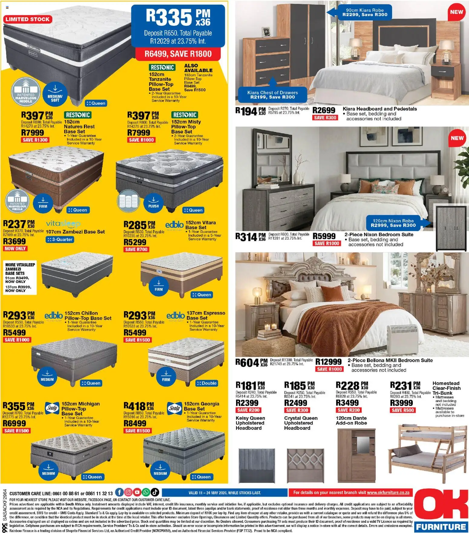 New OK Furniture catalogue – valid from 11.05.2026 | Page: 8 | Products: Headboard, Chest of drawers, TV, Stock
